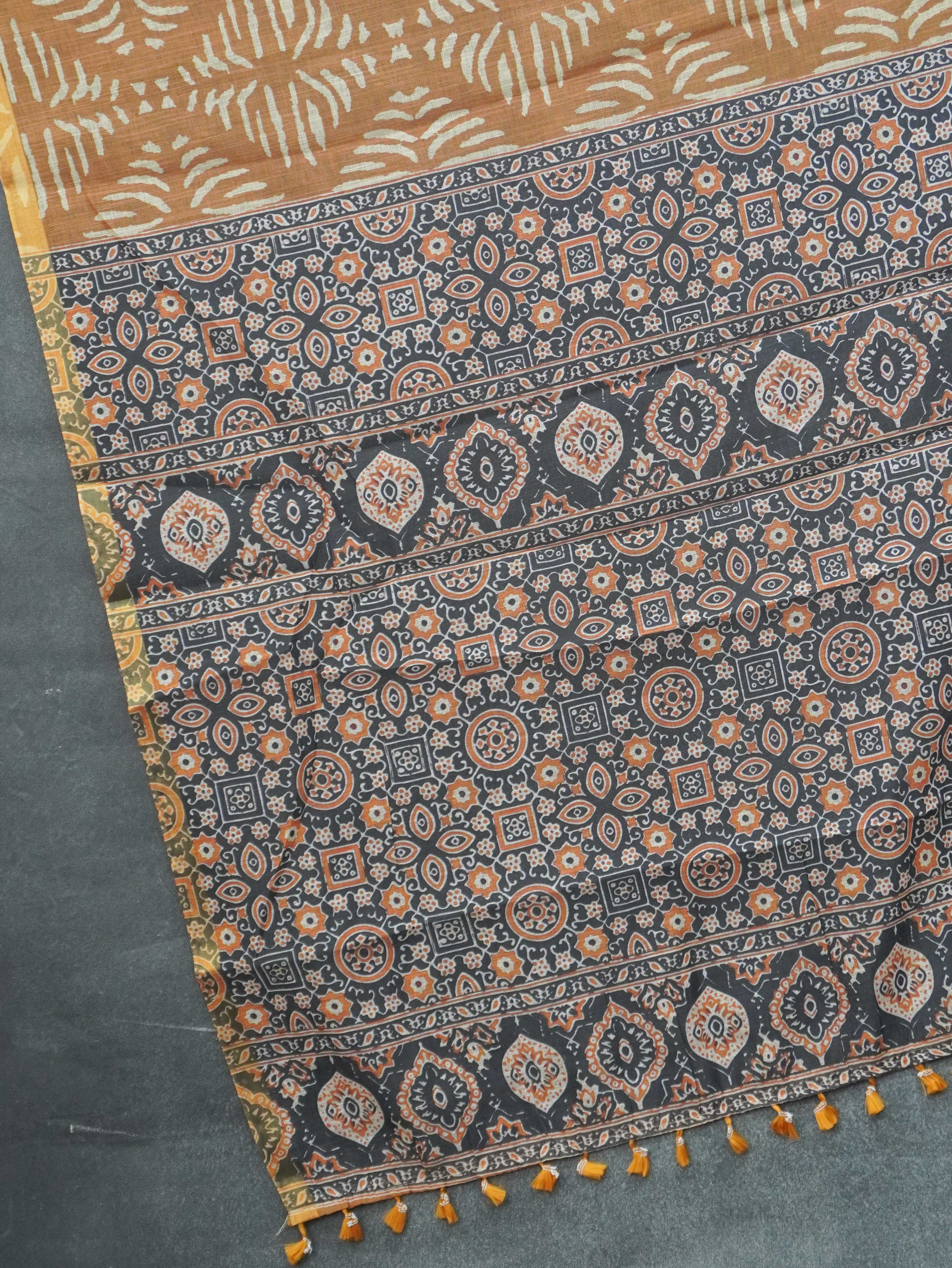 Linen Cotton Saree | TTDS3350