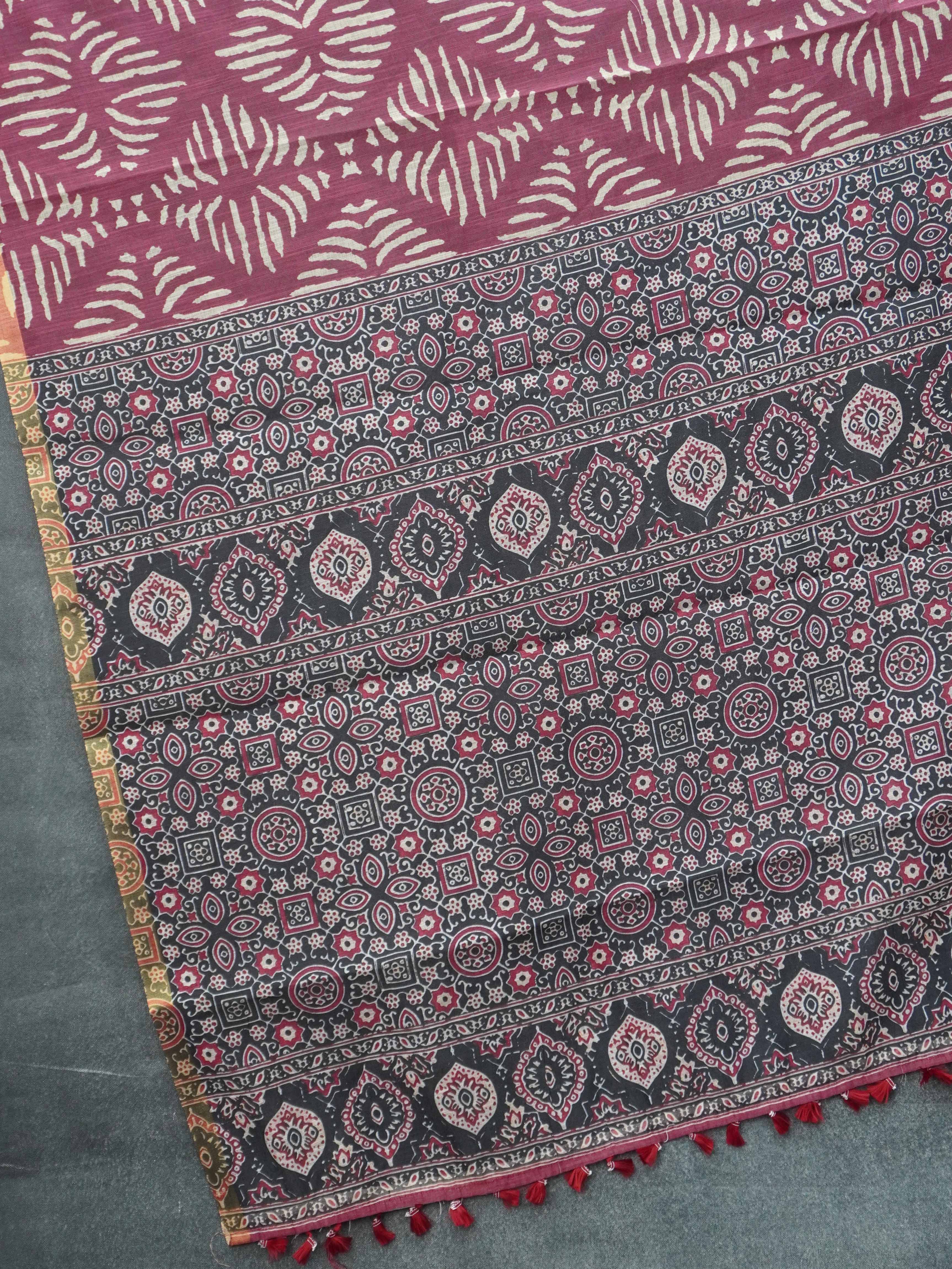 Linen Cotton Saree | TTDS3350