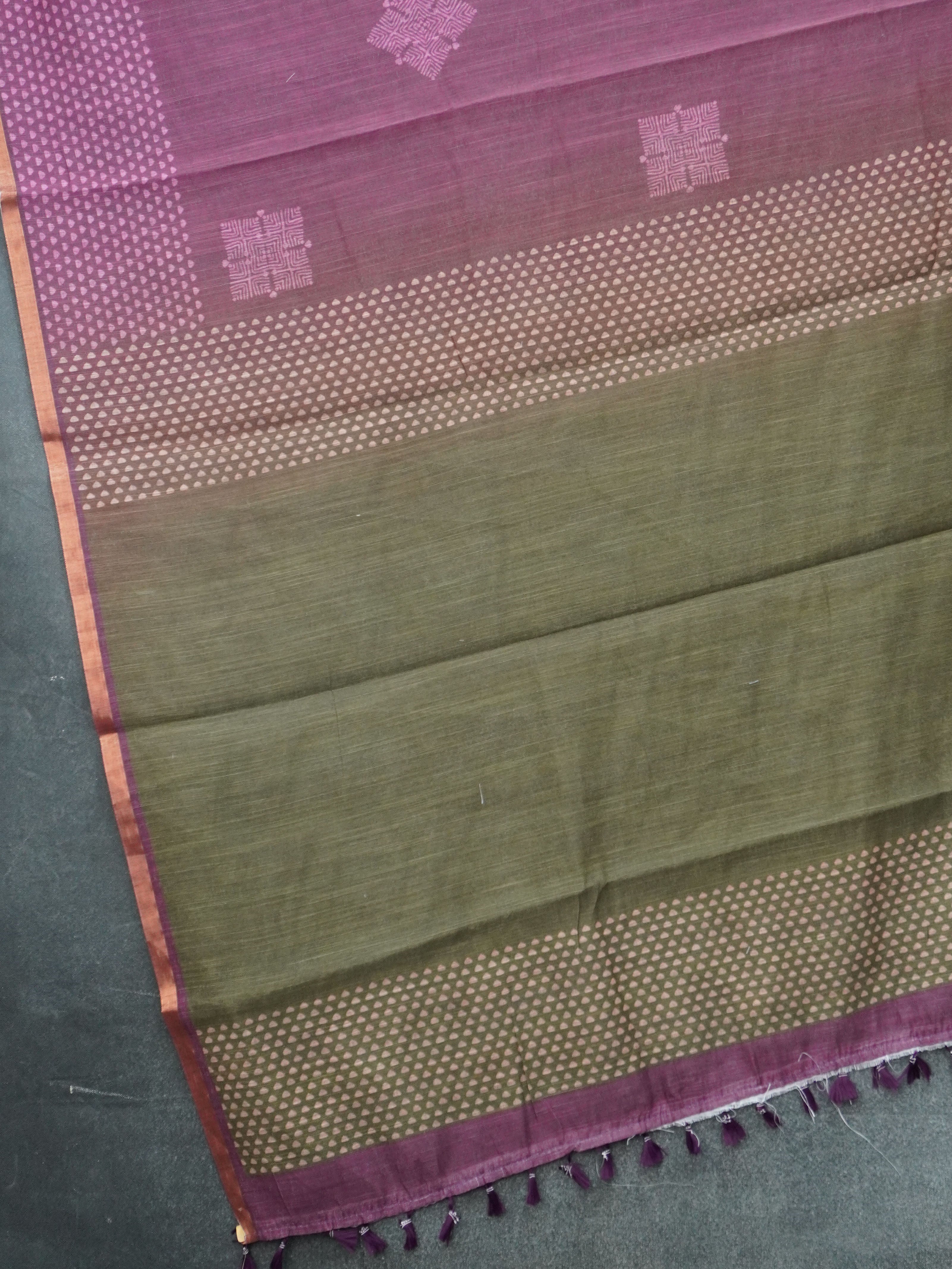 Linen Cotton Saree | TTDS3354