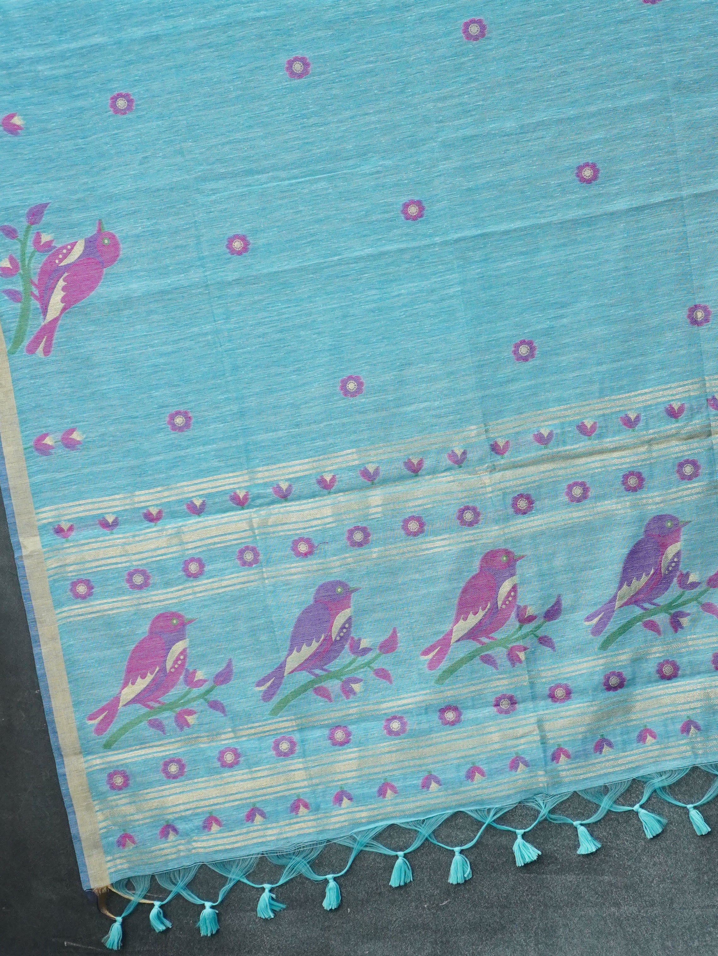 Linen Cotton Saree | TTDS3349