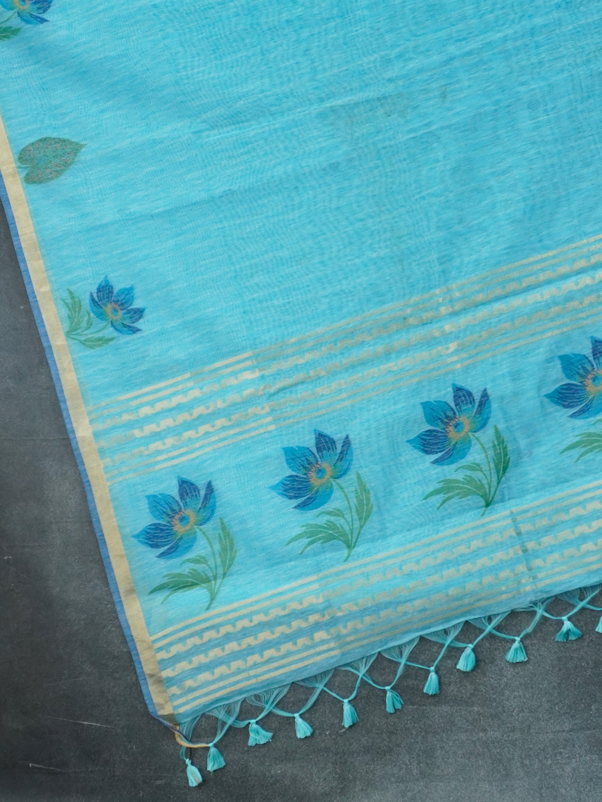 Linen Cotton Saree | TTDS3348