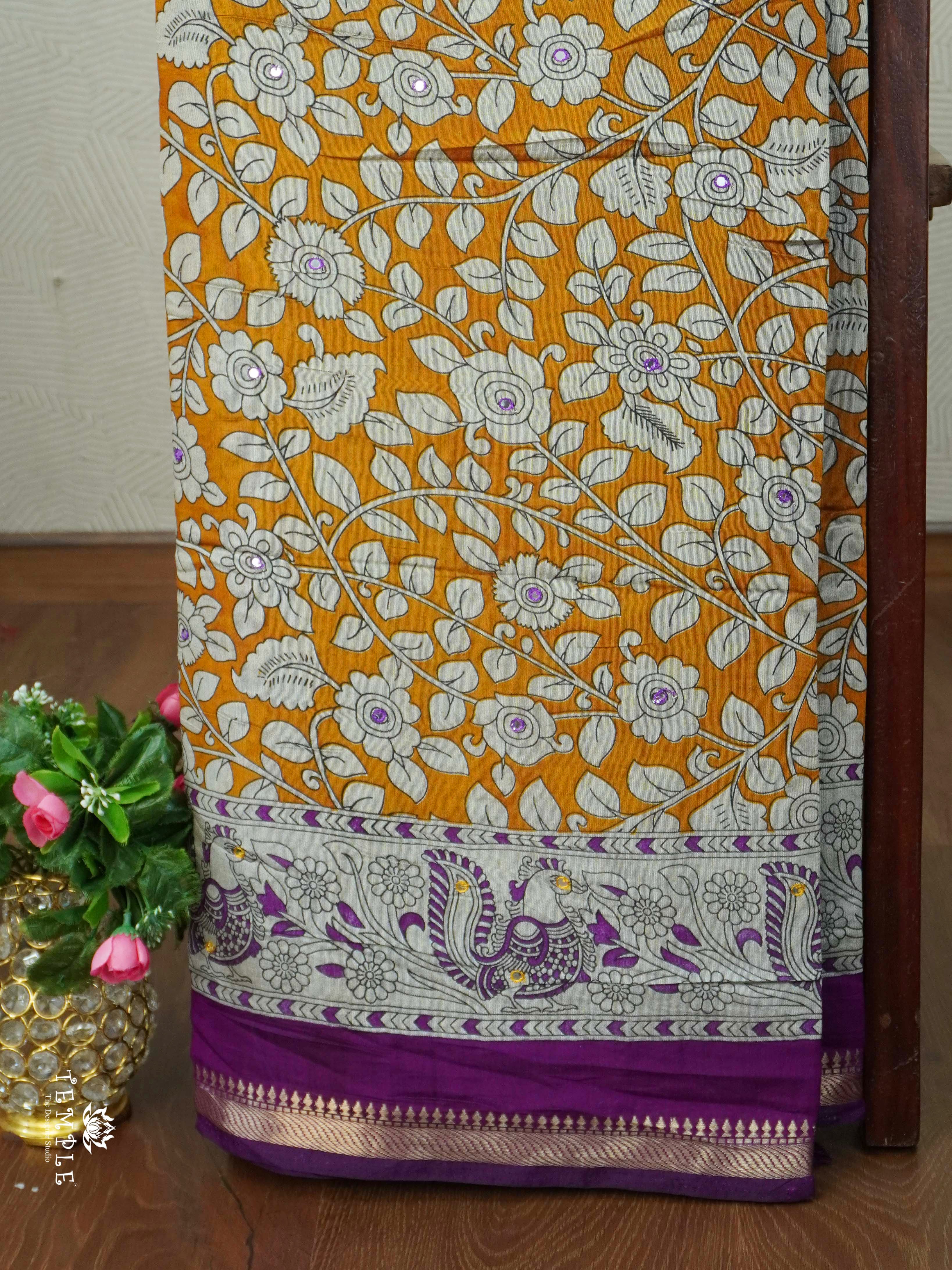 Mangalagiri Cotton Saree with Mirror Work | TTDS2438