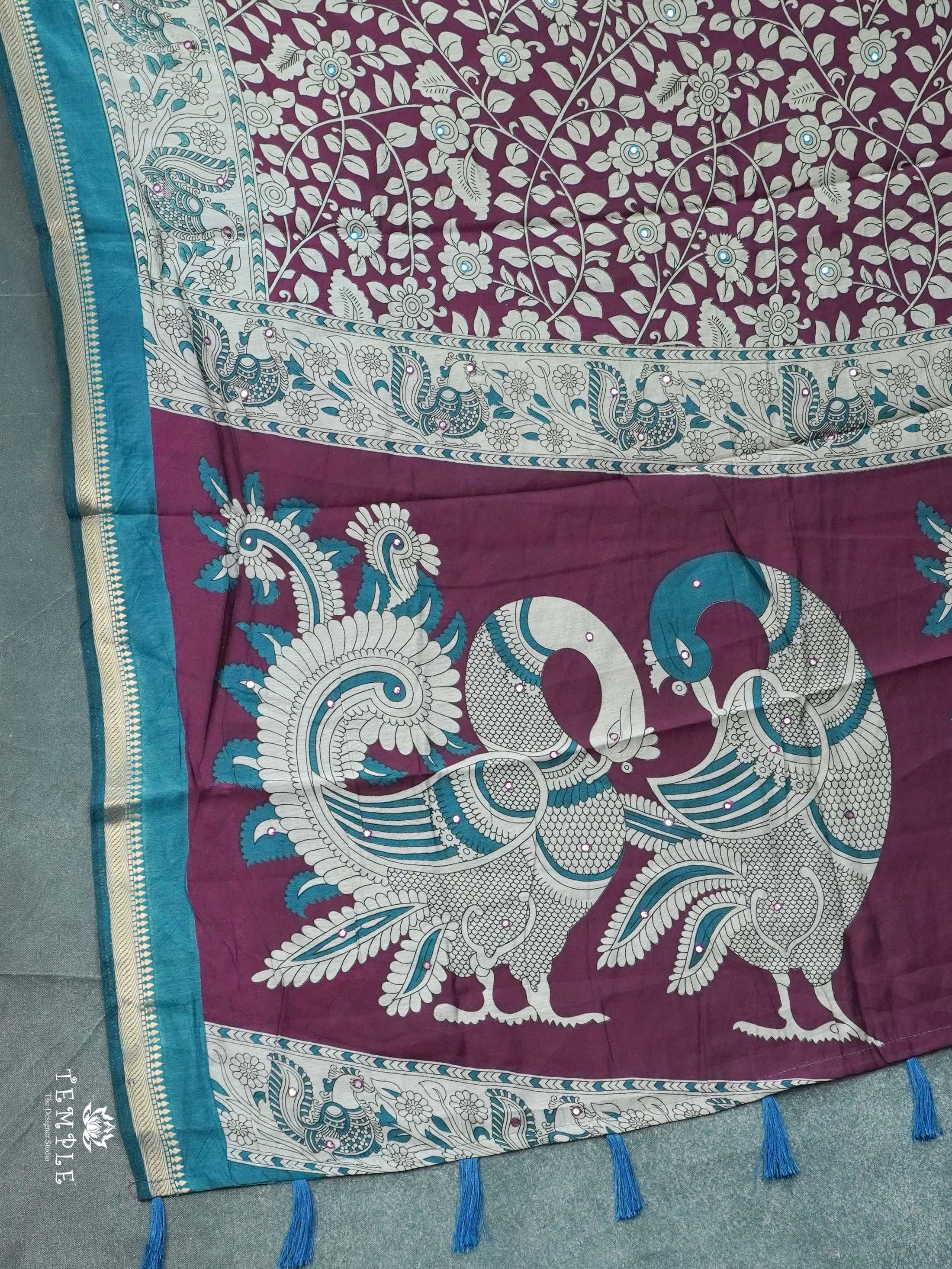 Mangalagiri Cotton Saree with Mirror Work | TTDS2438