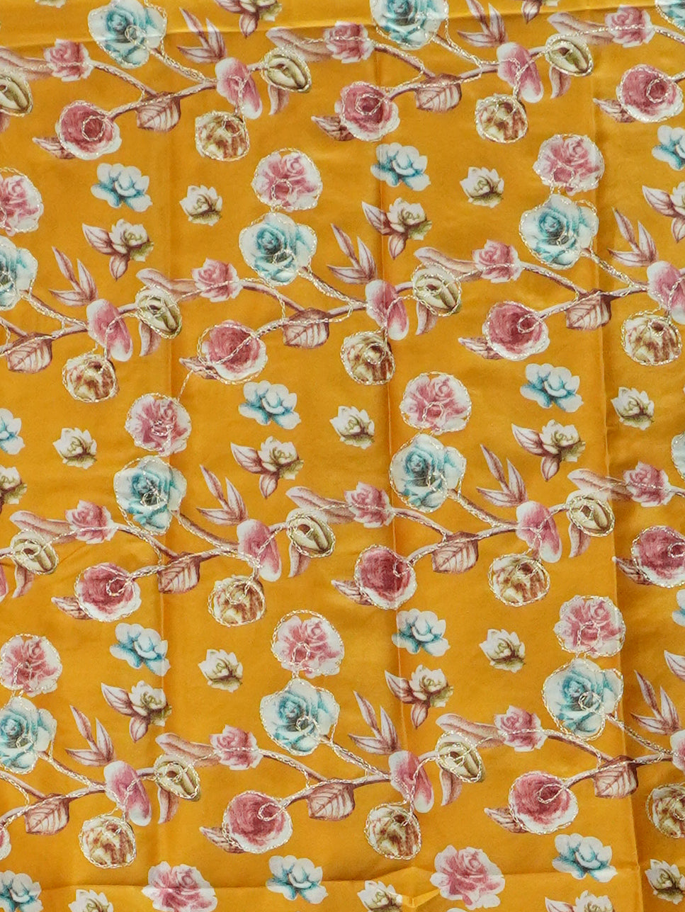 Fancy Saree With Satin Border | TTDS3361