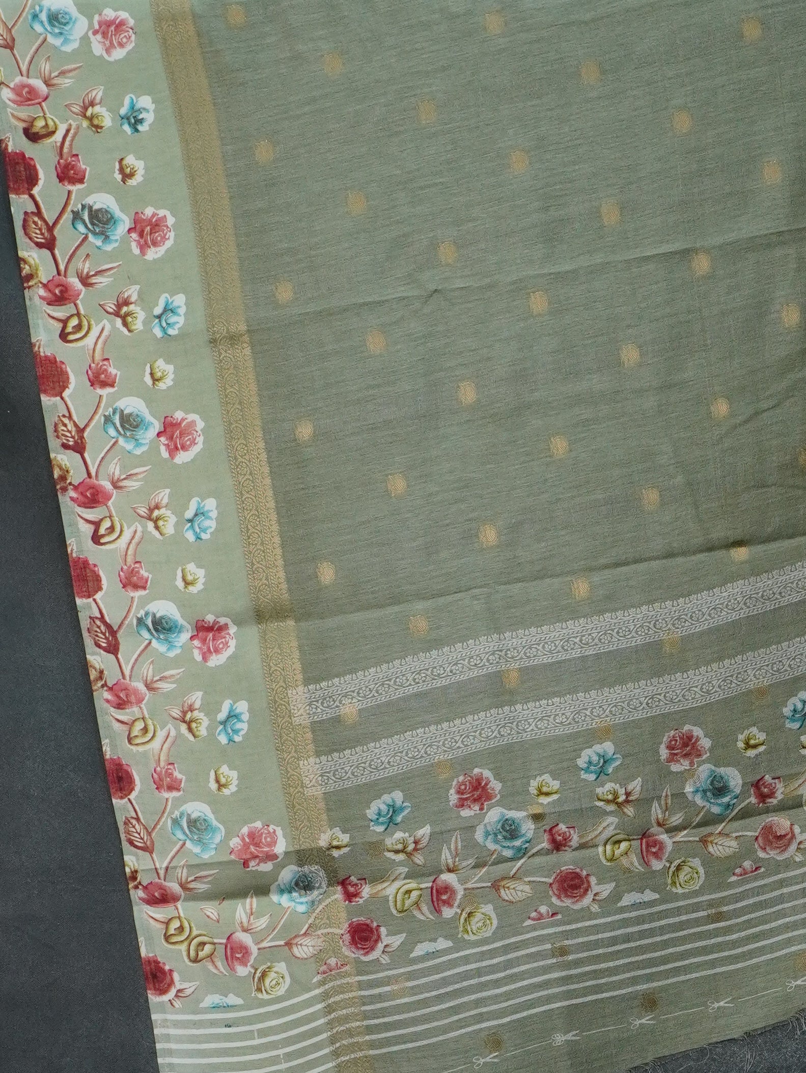 Fancy Saree With Satin Border | TTDS3361