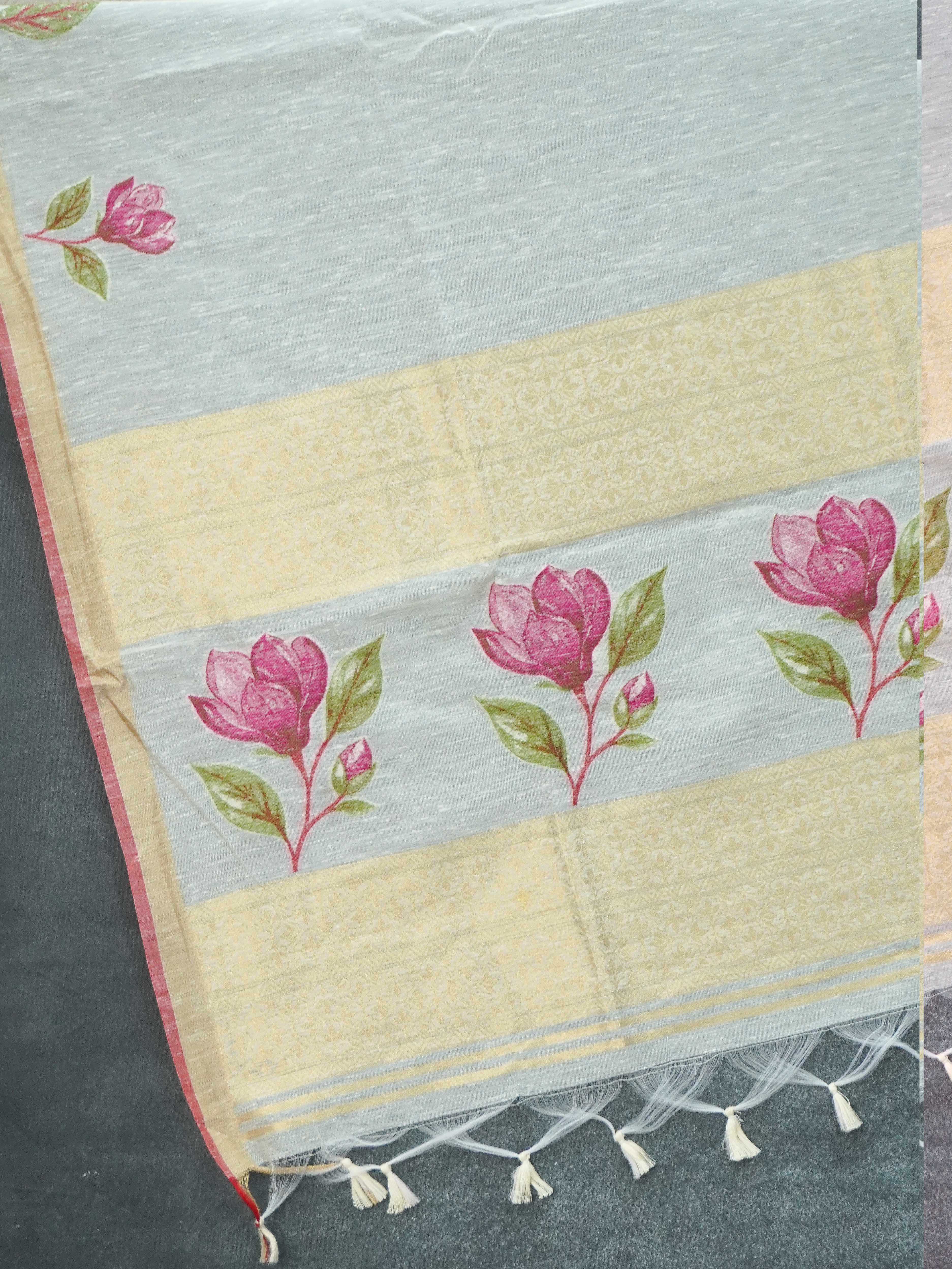 Linen Cotton Saree | TTDS3280