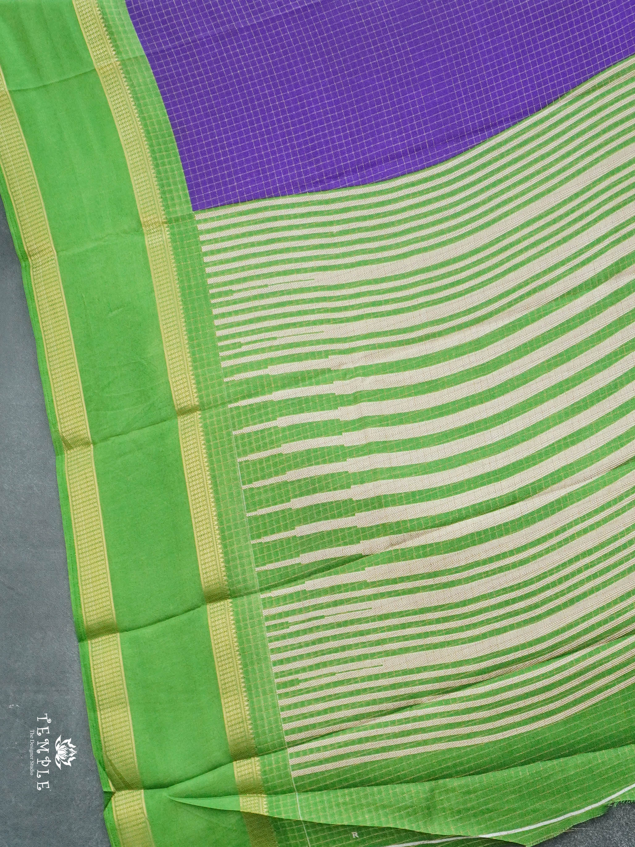 Checked Pattern Georgette Saree | TTDS2943