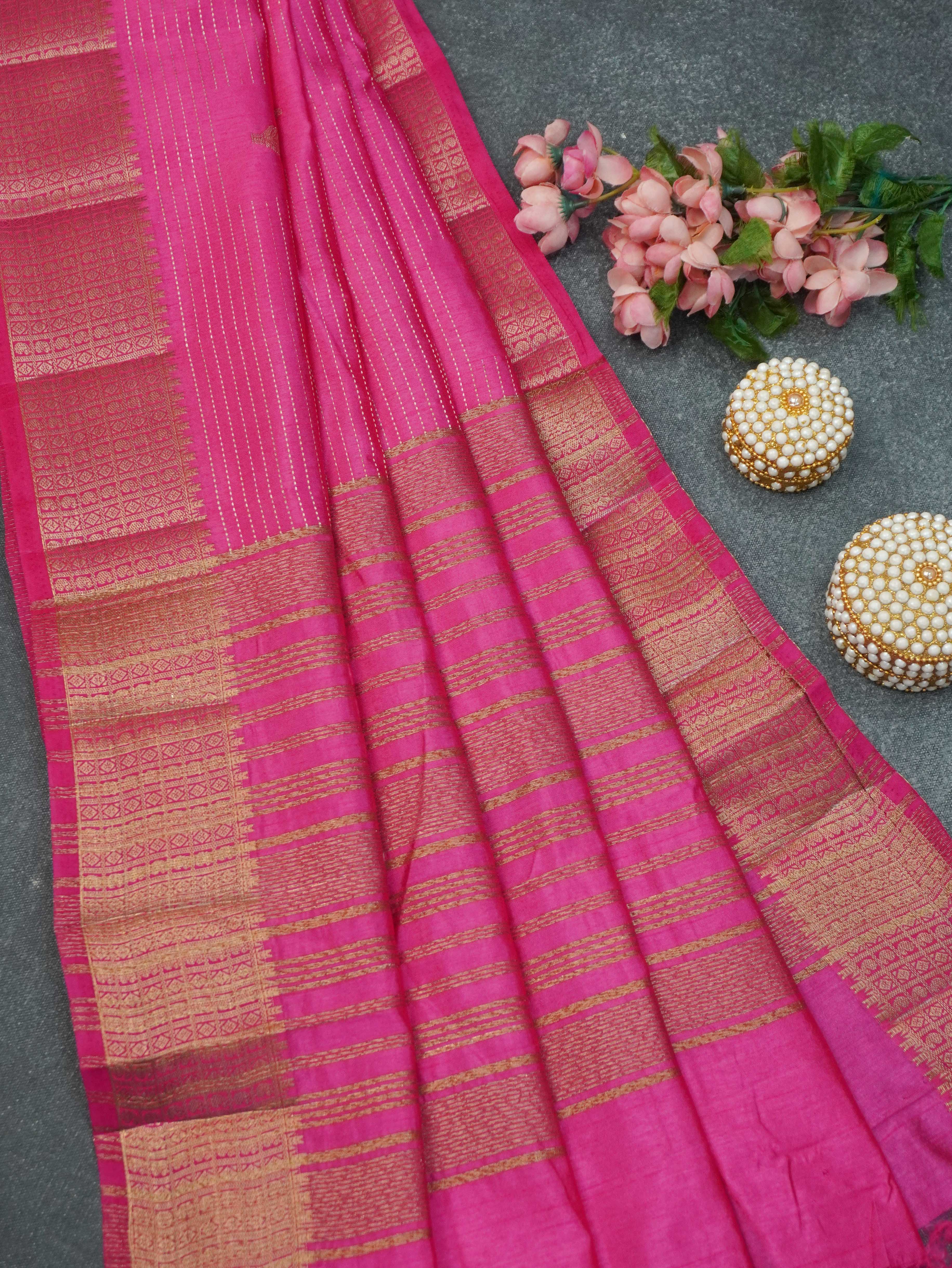 Semi Tussar Silk Saree | TTDS3369