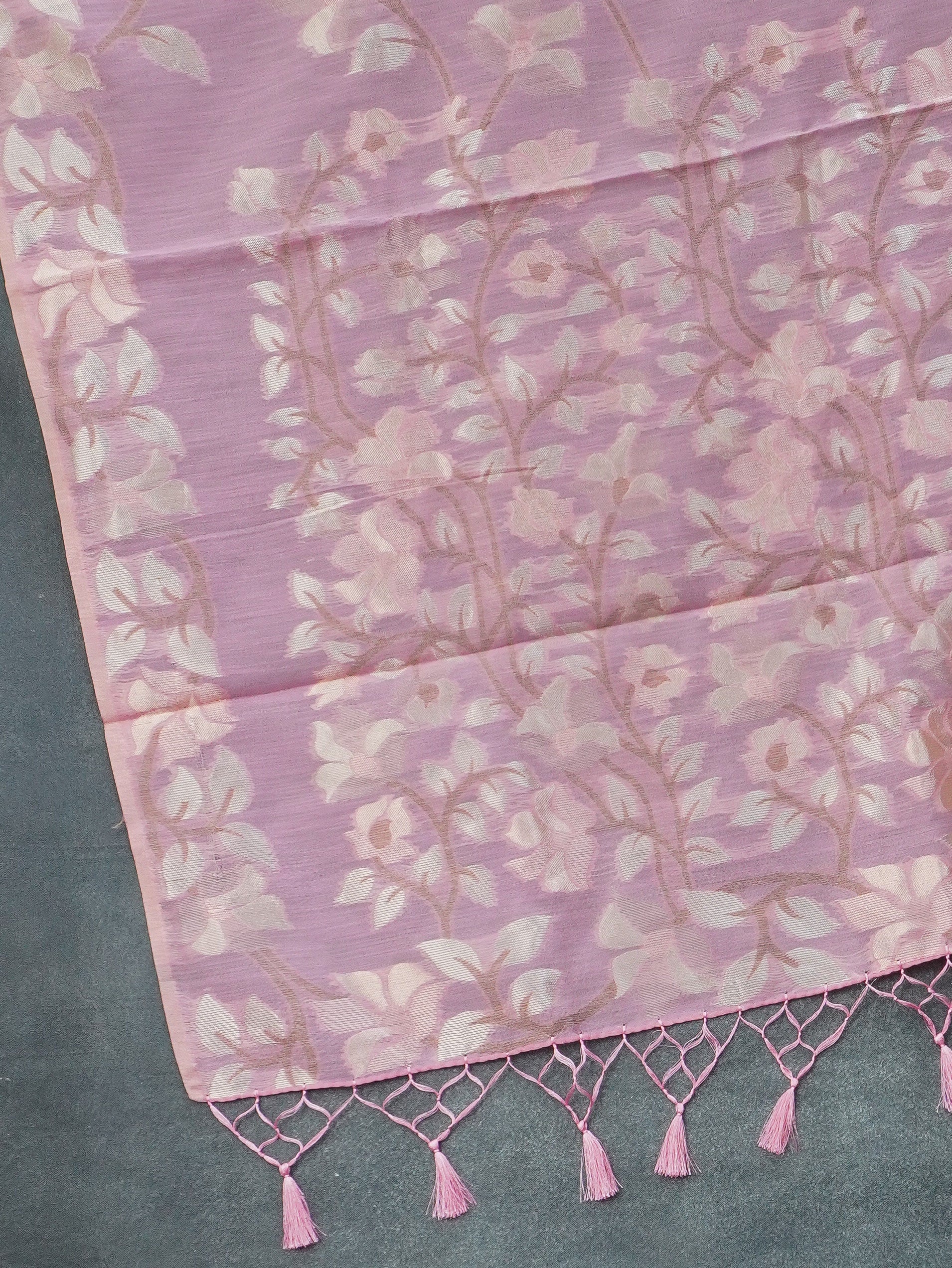 Linen Silk Saree | TTDS3372