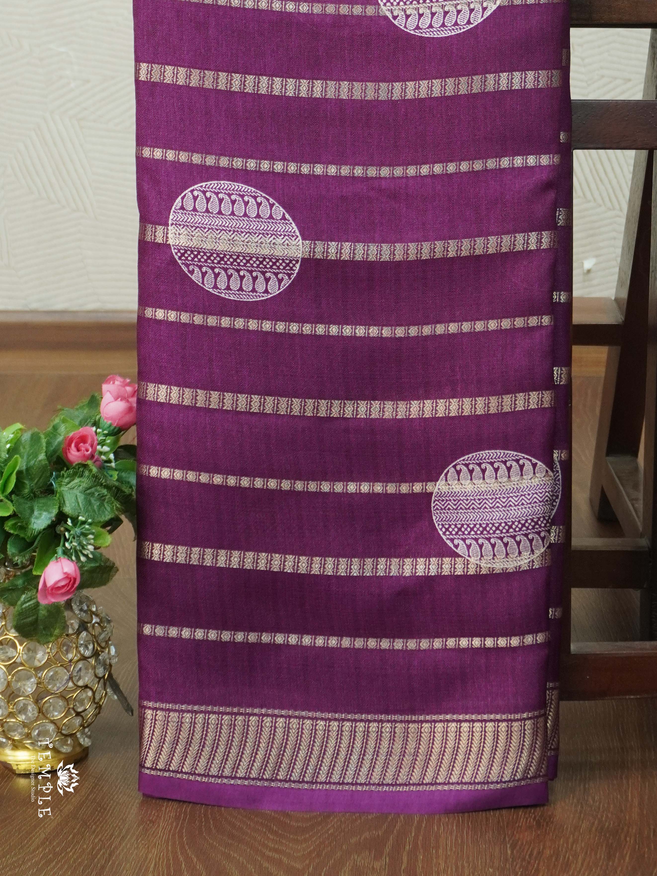 Georgette Saree With Zari Border | TTDS2461