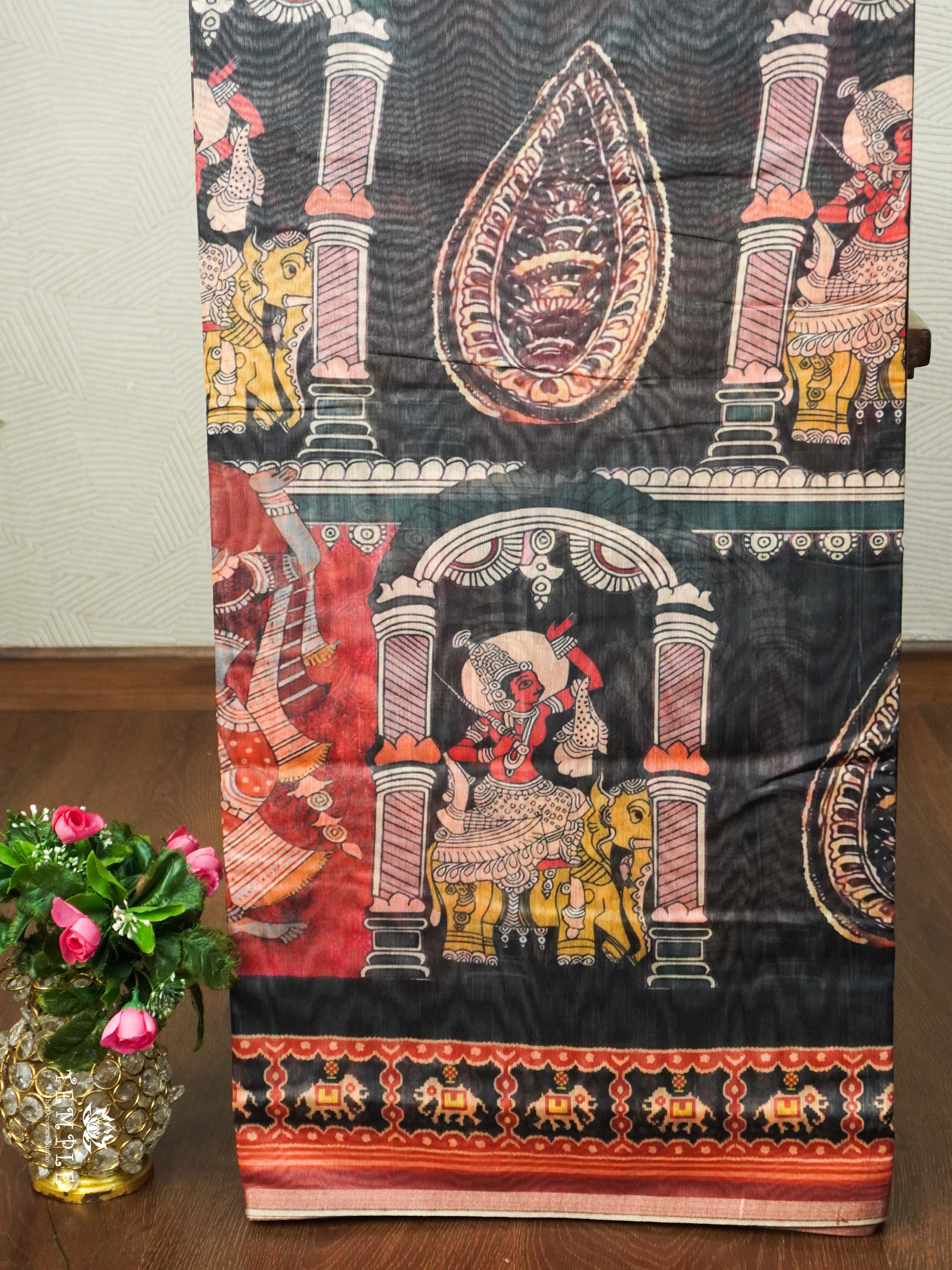 Kalamkari Pattern Chanderi Saree | TTDS2473