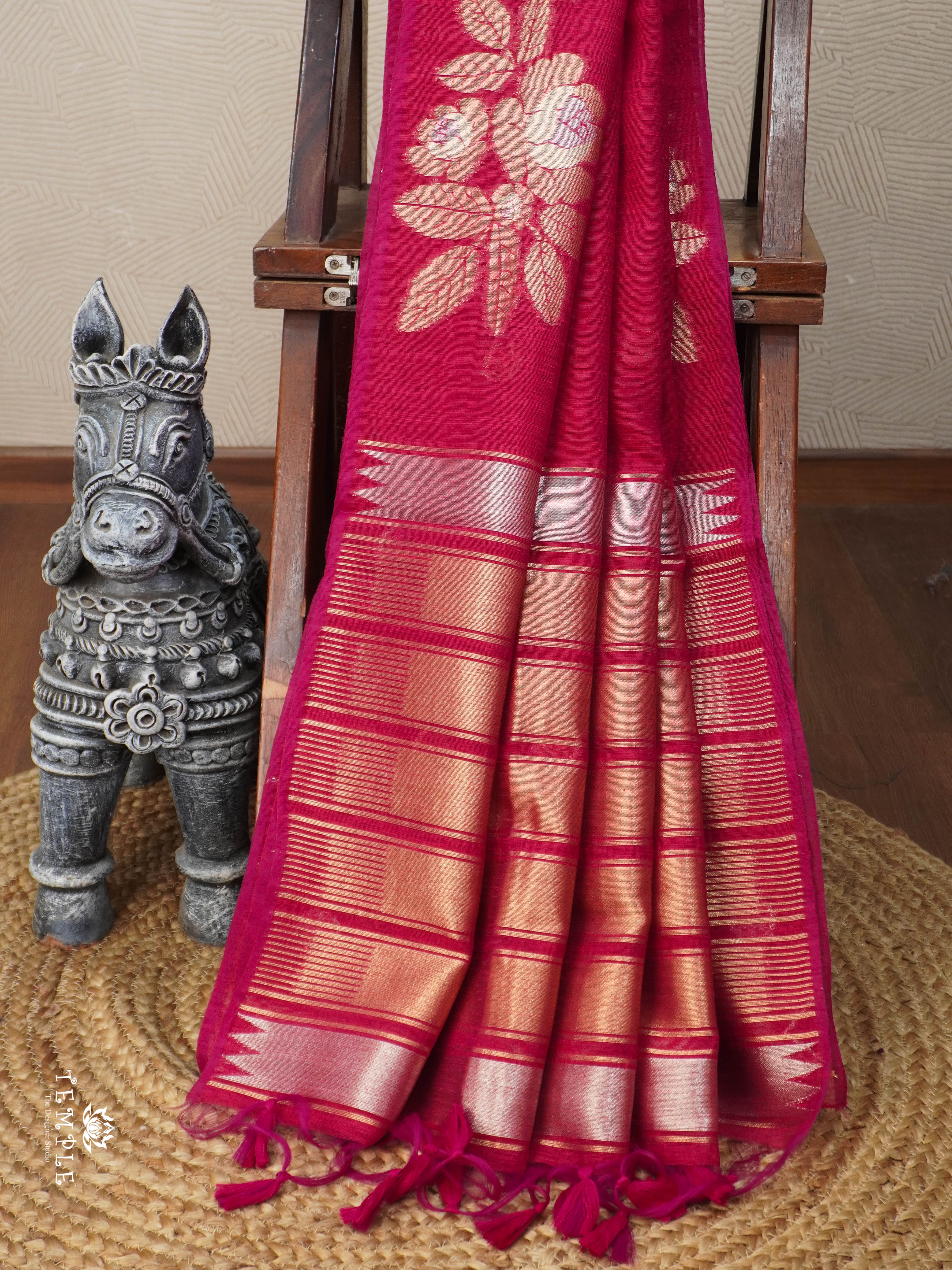 Linen Silk Saree | TTDS2958