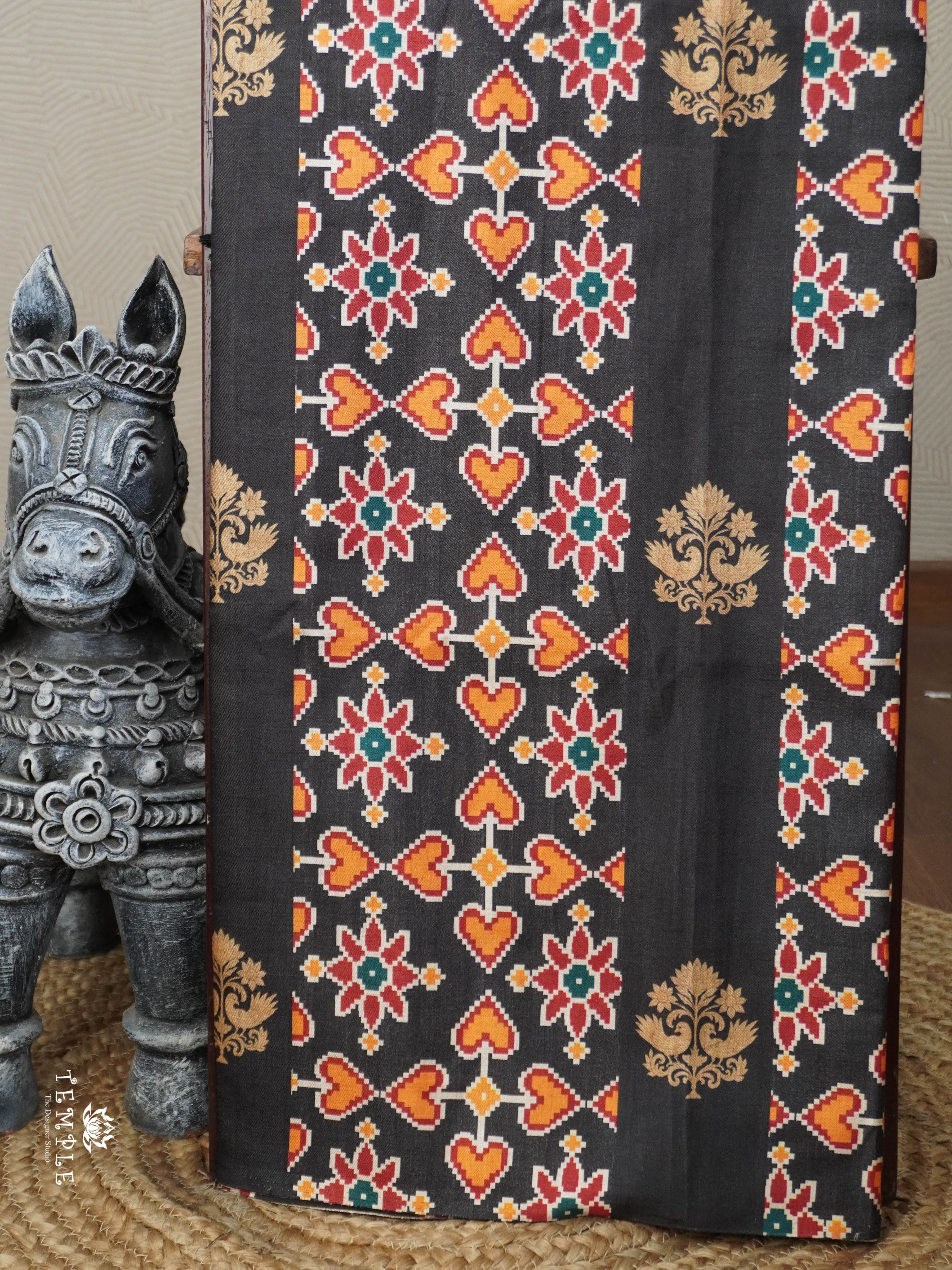 Printed Tussar Silk Saree | TTDS2956