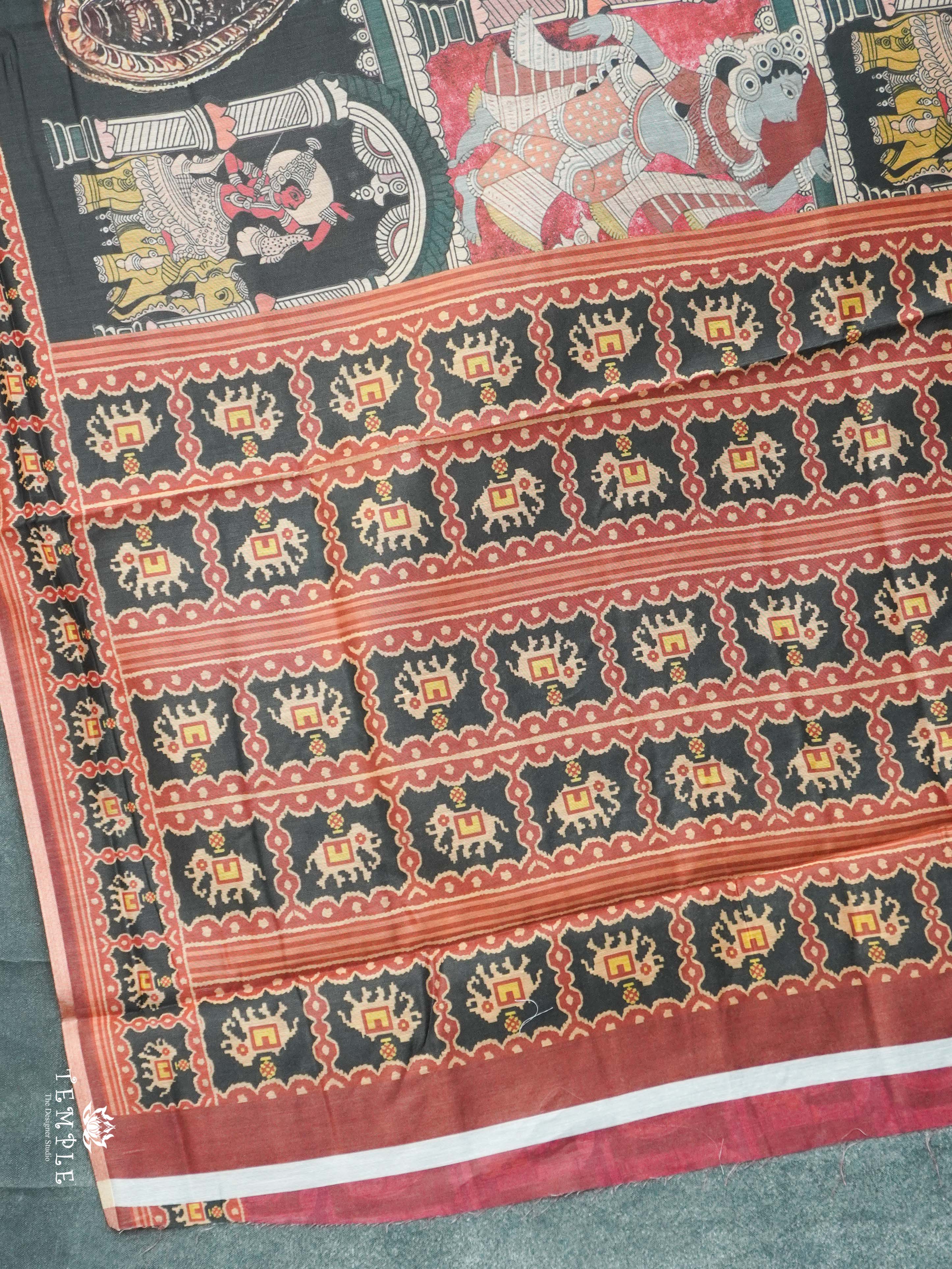 Kalamkari Pattern Chanderi Saree | TTDS2473