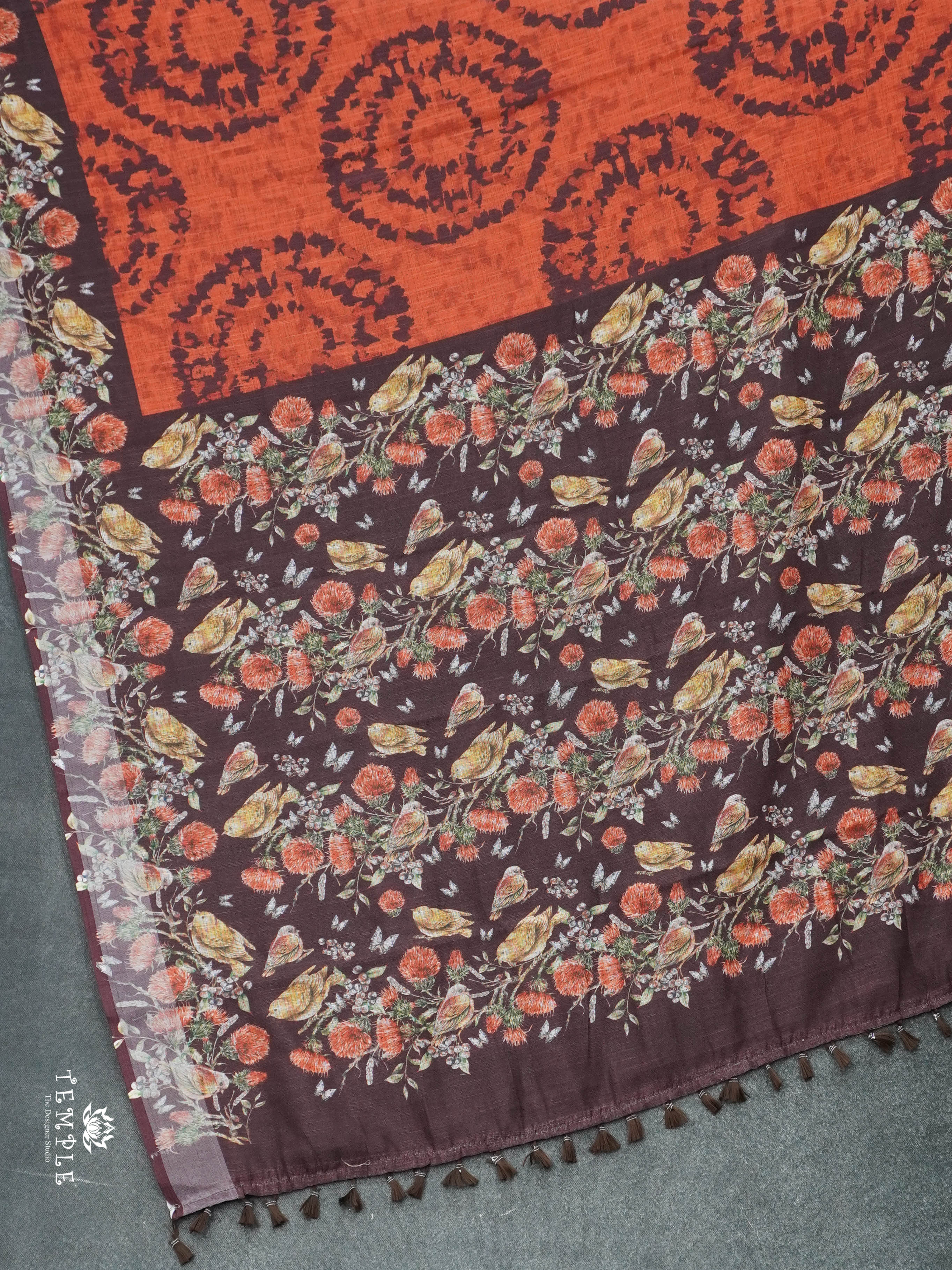 Linen Cotton Saree | TTDS2949