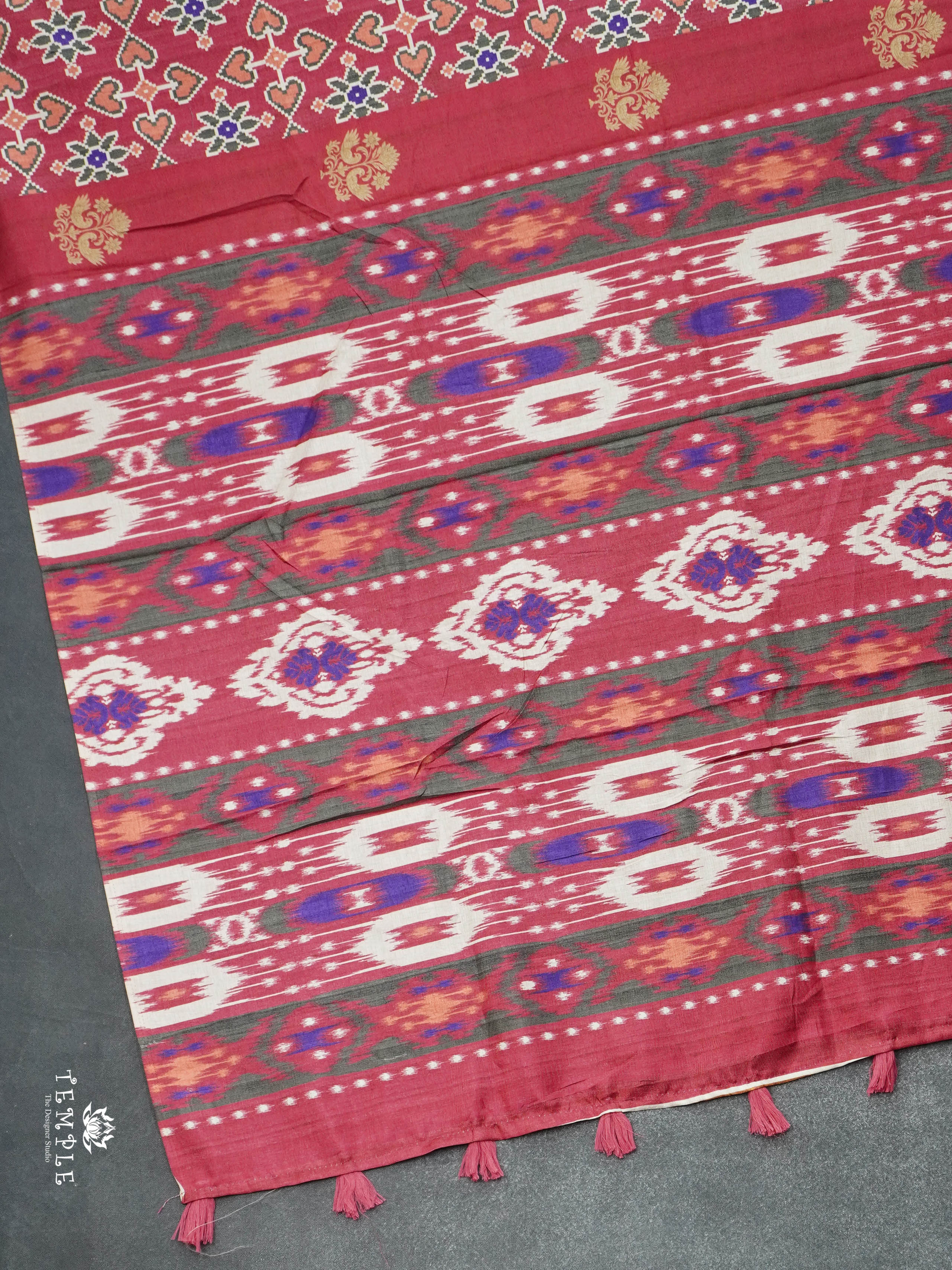 Printed Tussar Silk Saree | TTDS2956