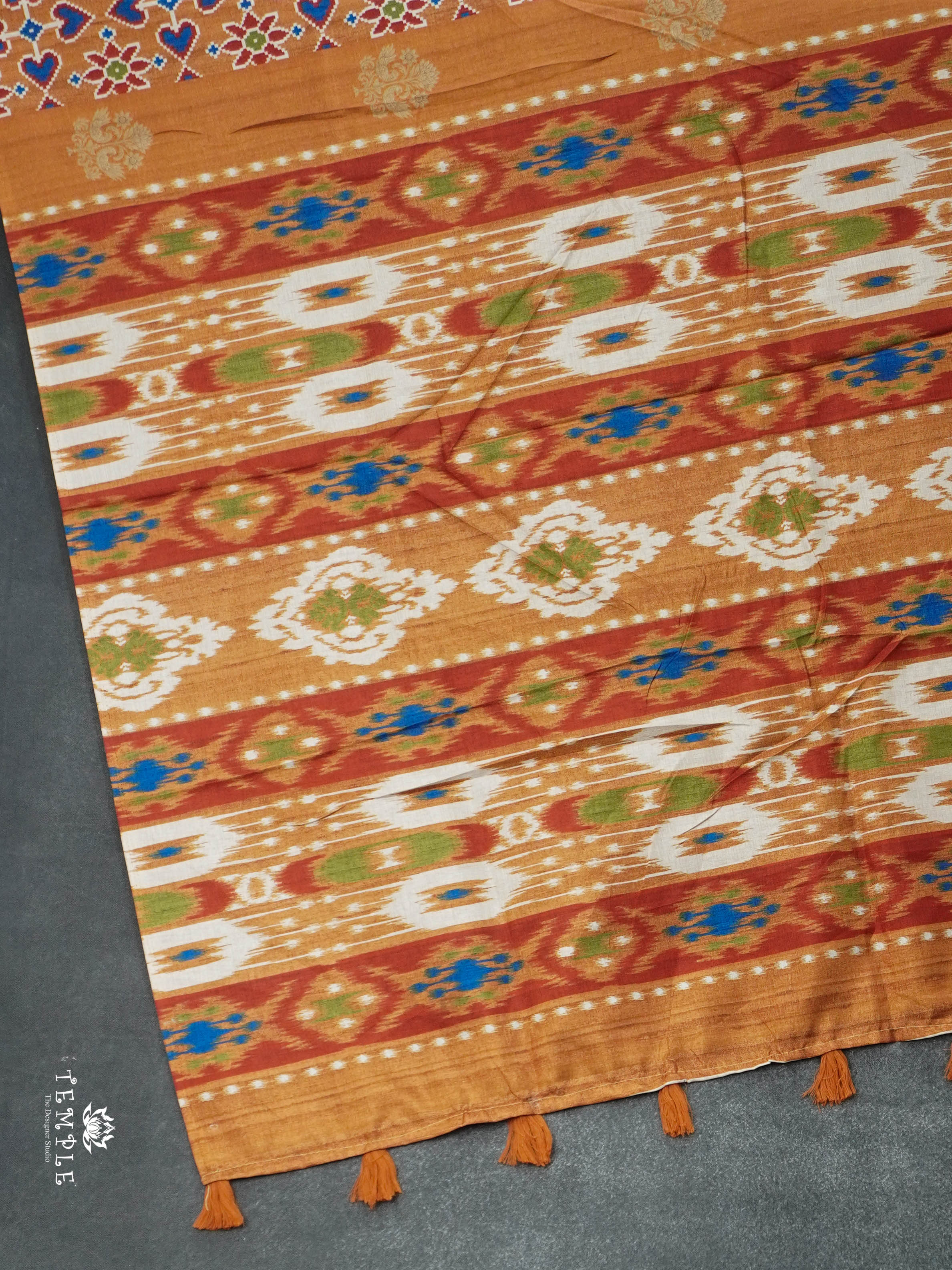 Printed Tussar Silk Saree | TTDS2956