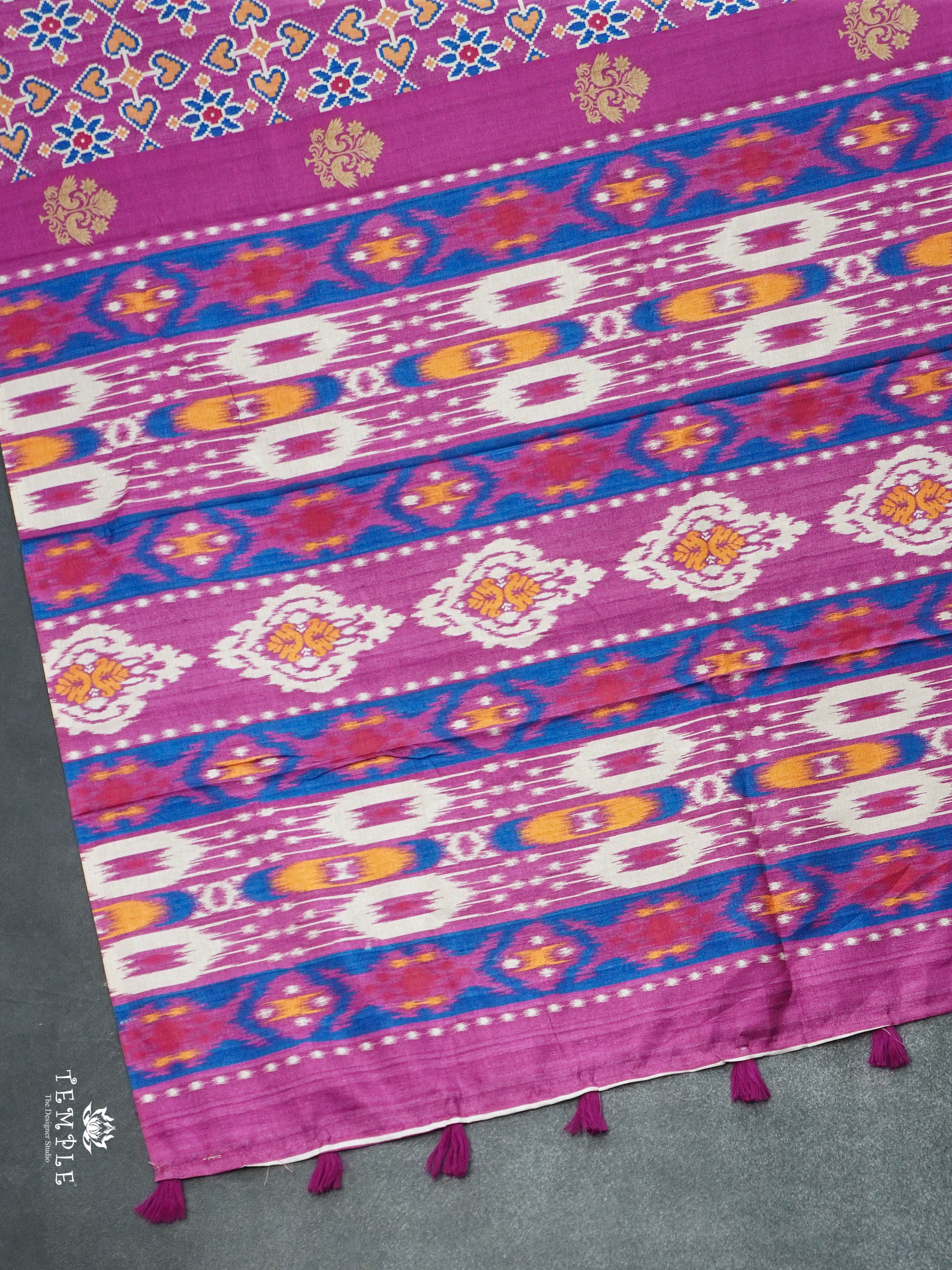 Printed Tussar Silk Saree | TTDS2956