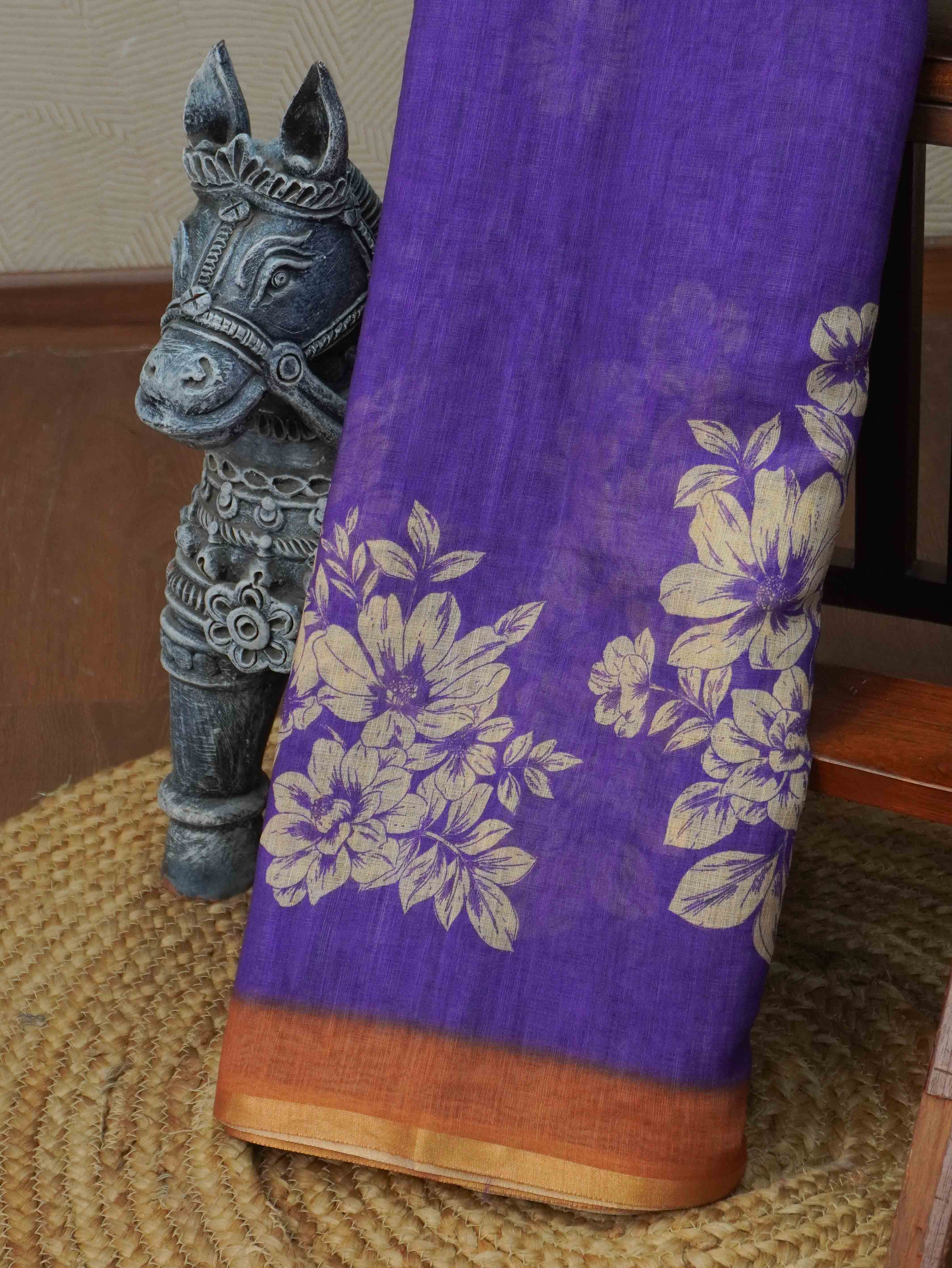 Linen Cotton Saree | TTDS3386