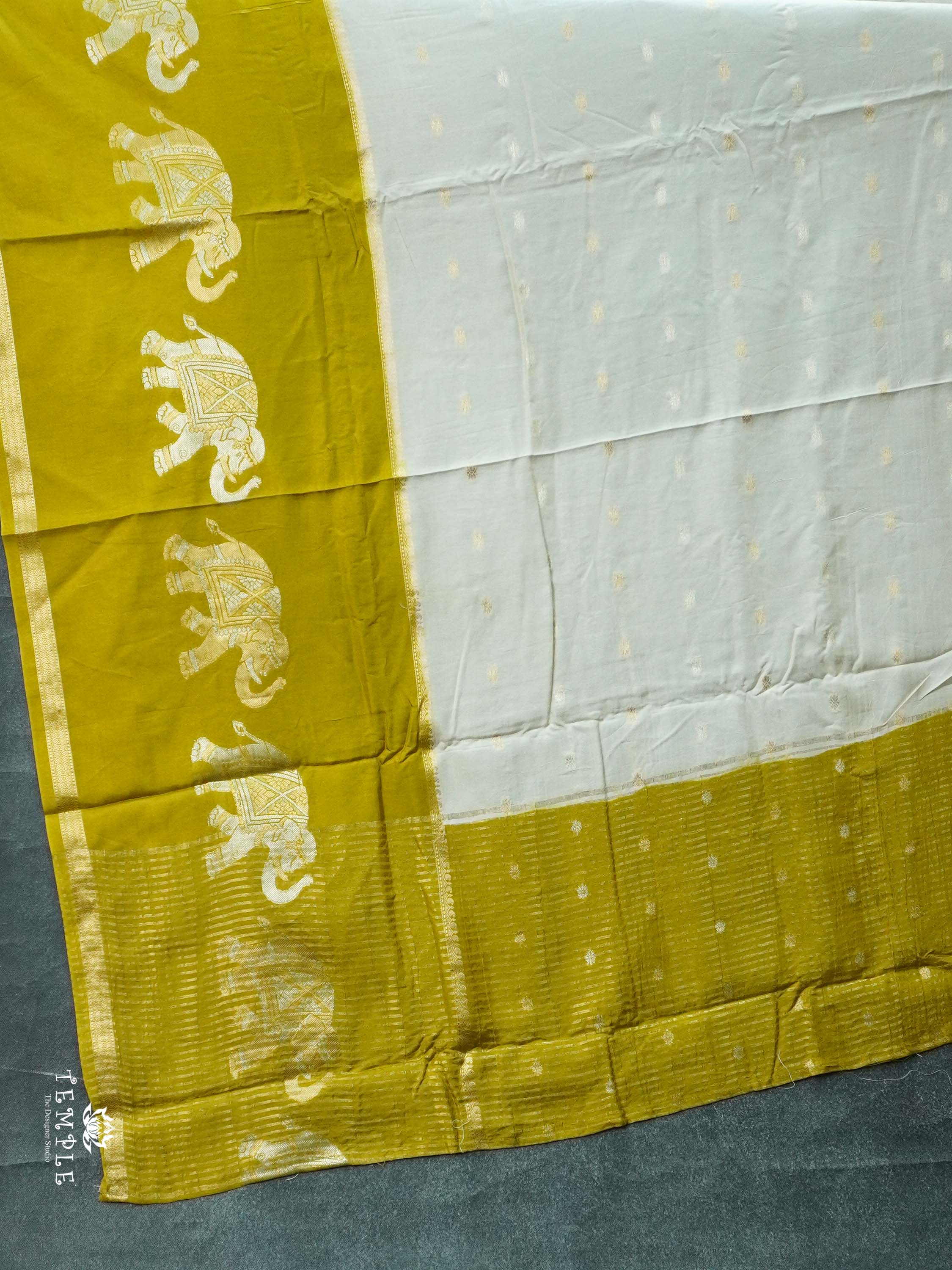 Warm Silk Saree With Elephant Motifs | TTDS2471