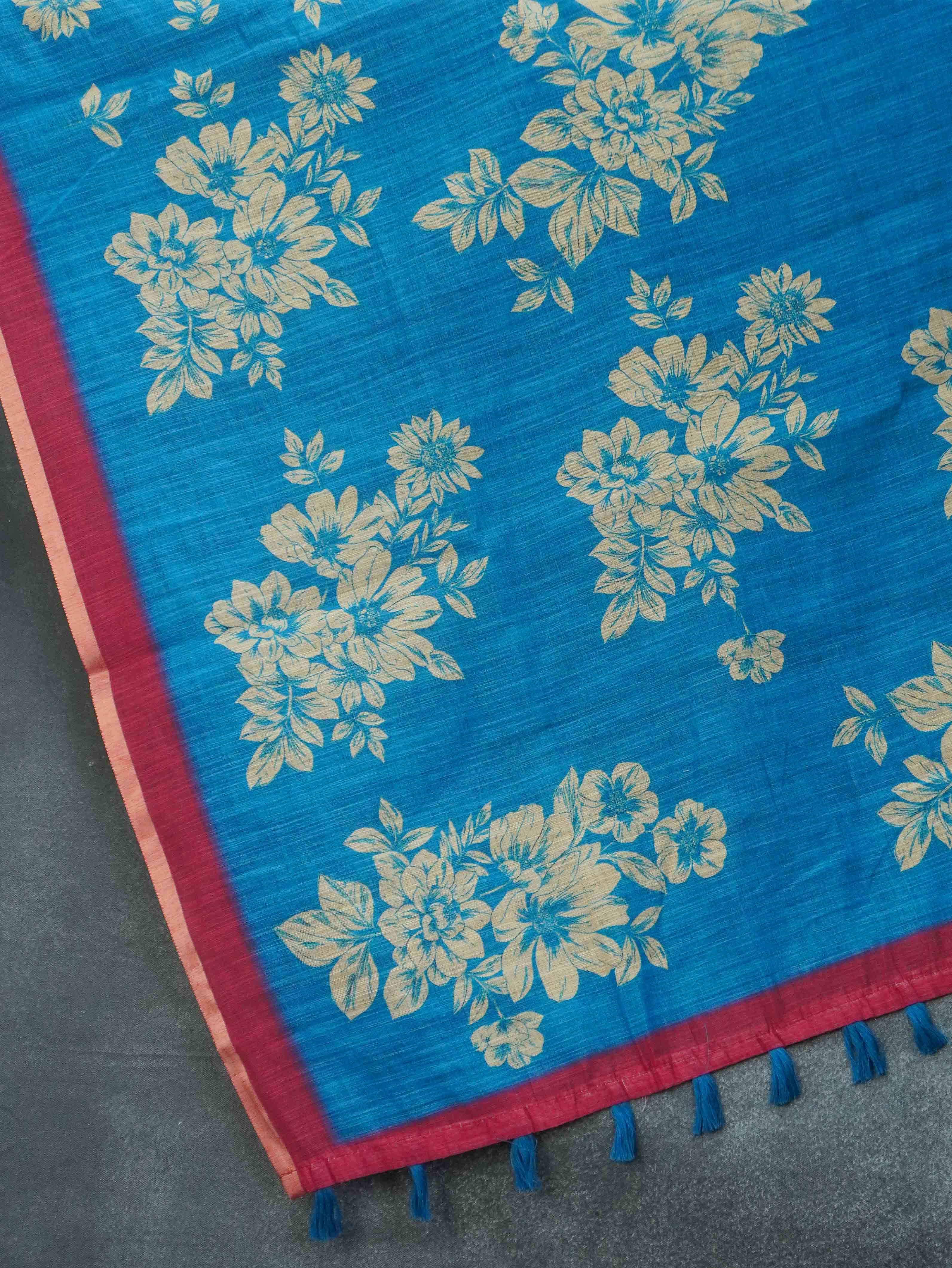 Linen Cotton Saree | TTDS3386