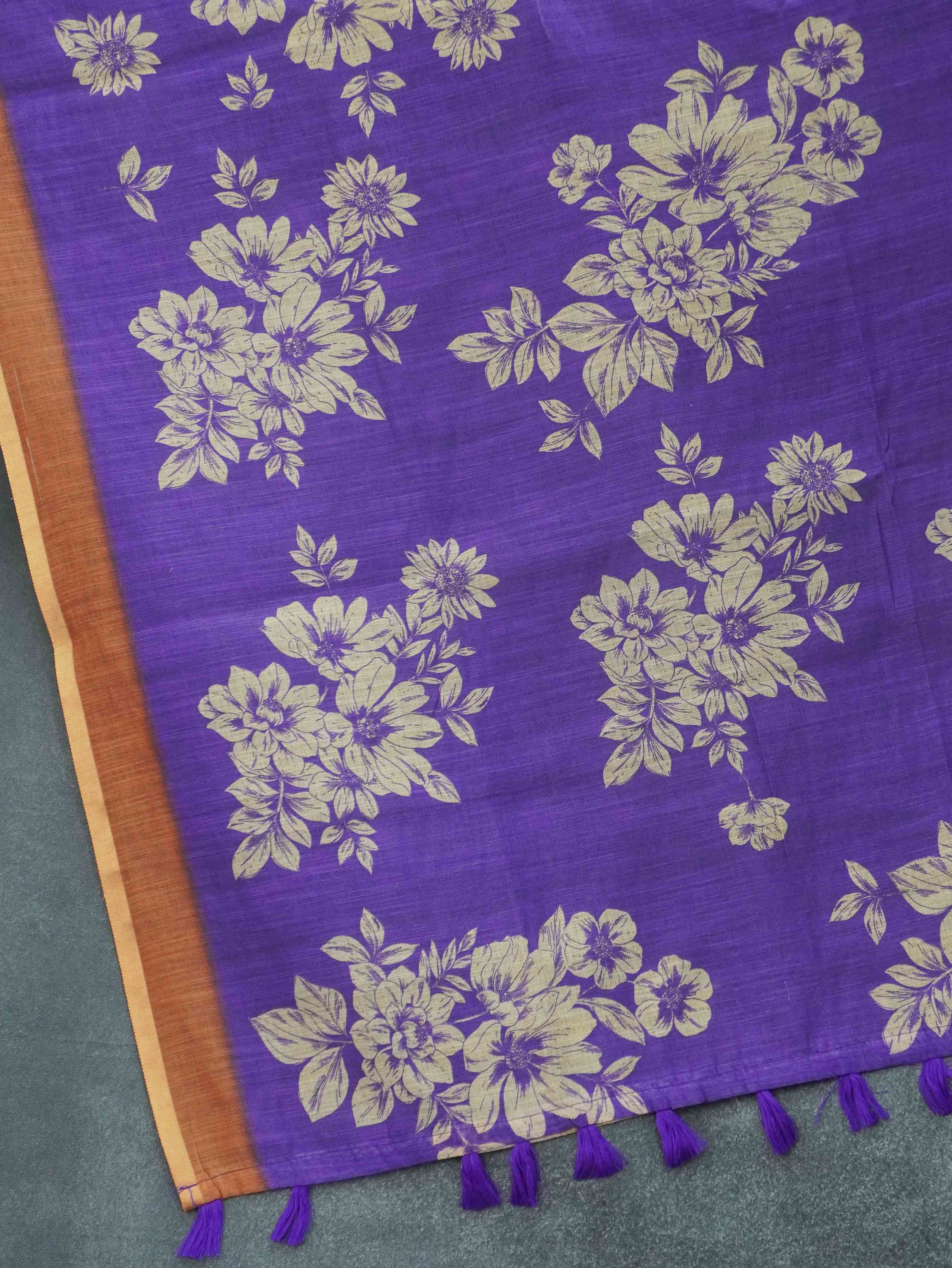 Linen Cotton Saree | TTDS3386