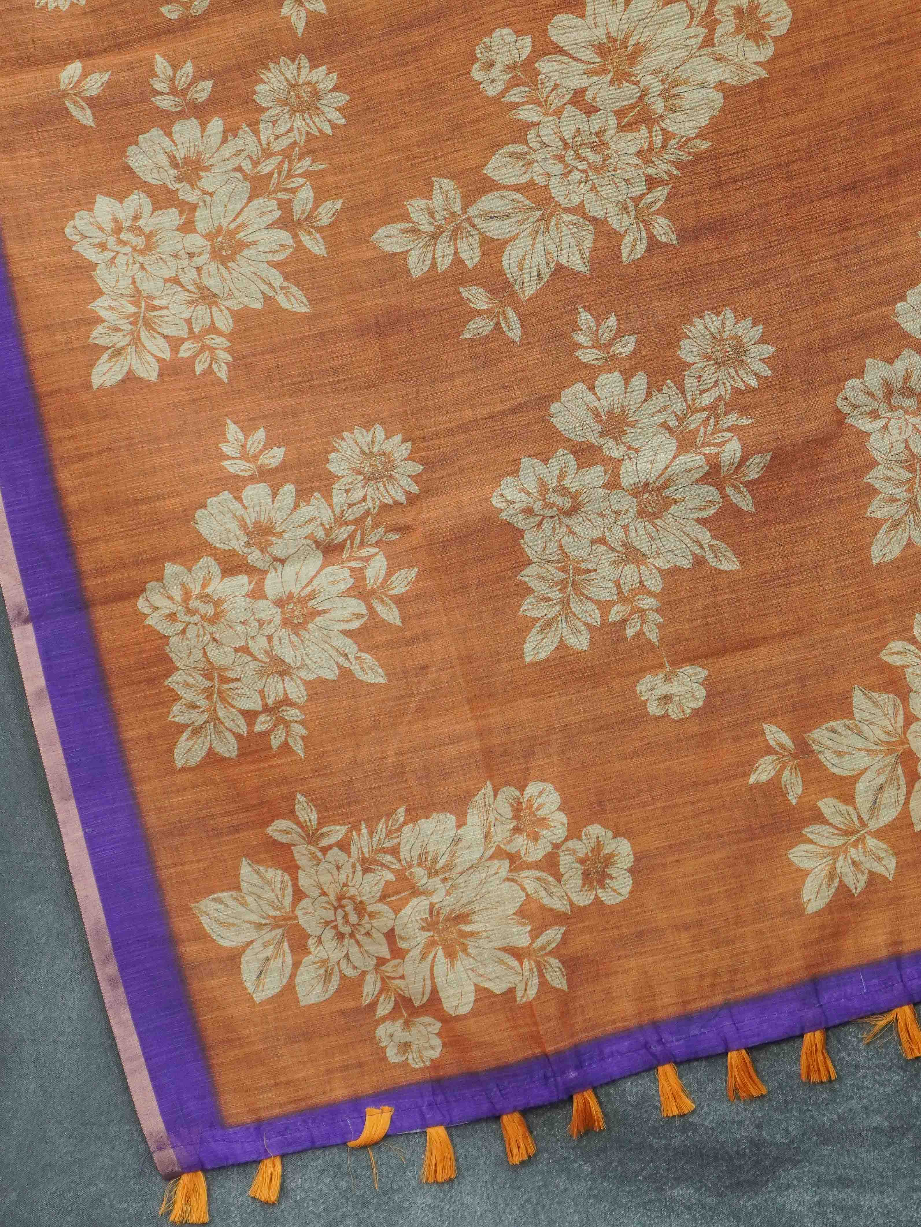 Linen Cotton Saree | TTDS3386