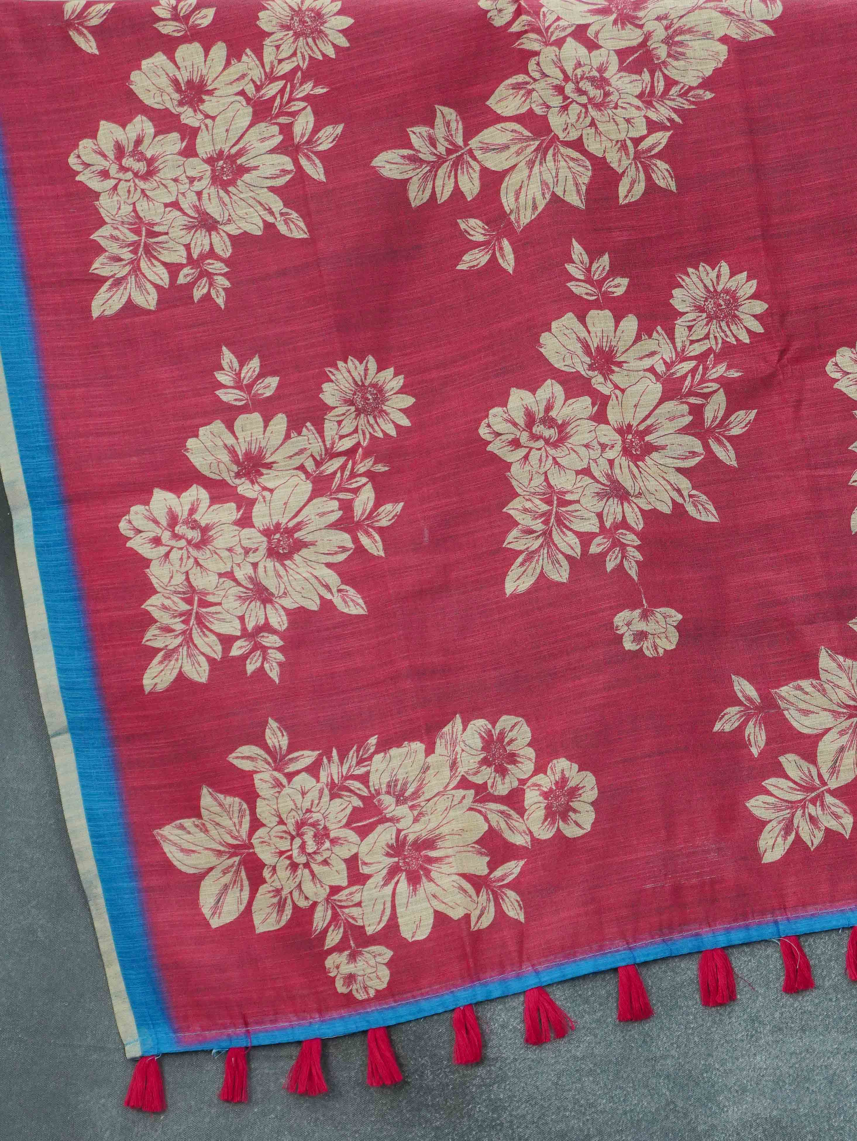 Linen Cotton Saree | TTDS3386