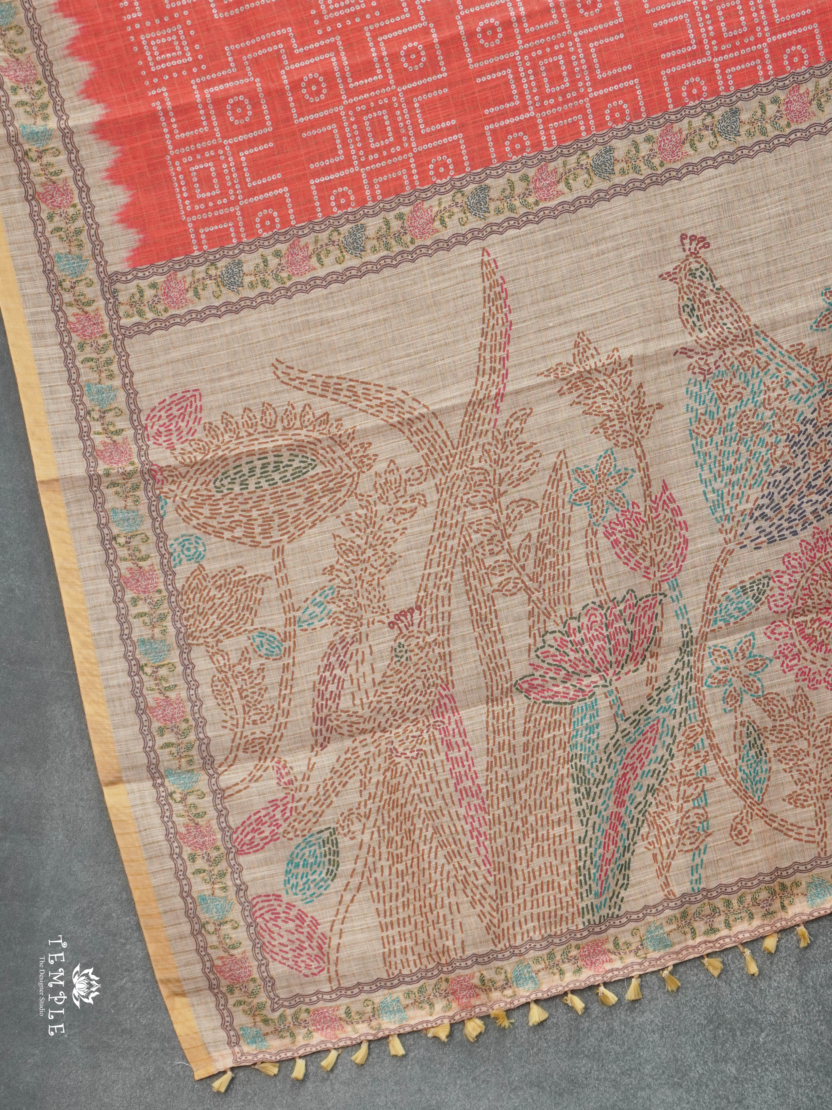 Linen Cotton Saree | TTDS2808