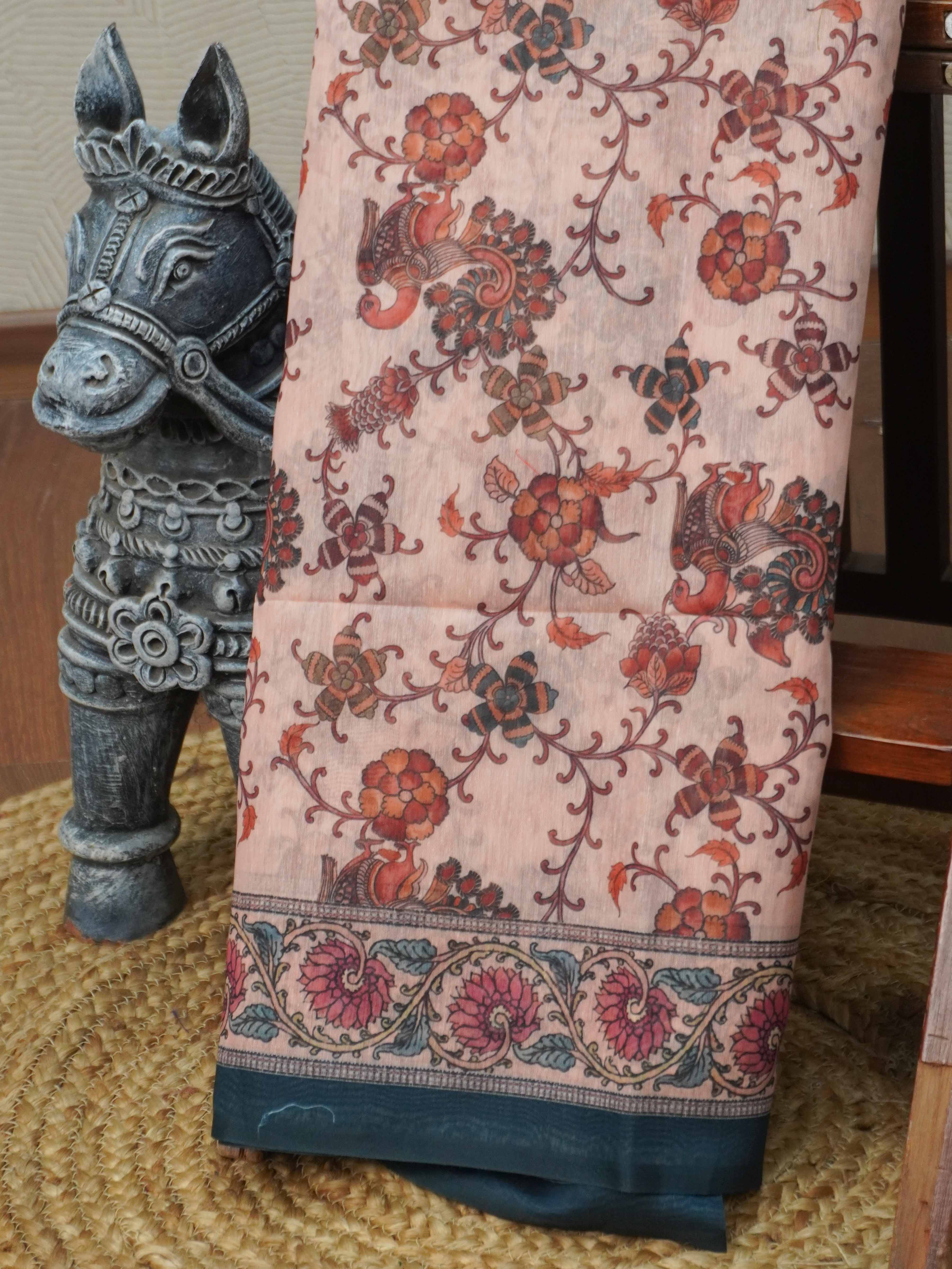Varnika Printed Chanderi Cotton Saree | TTDS2098