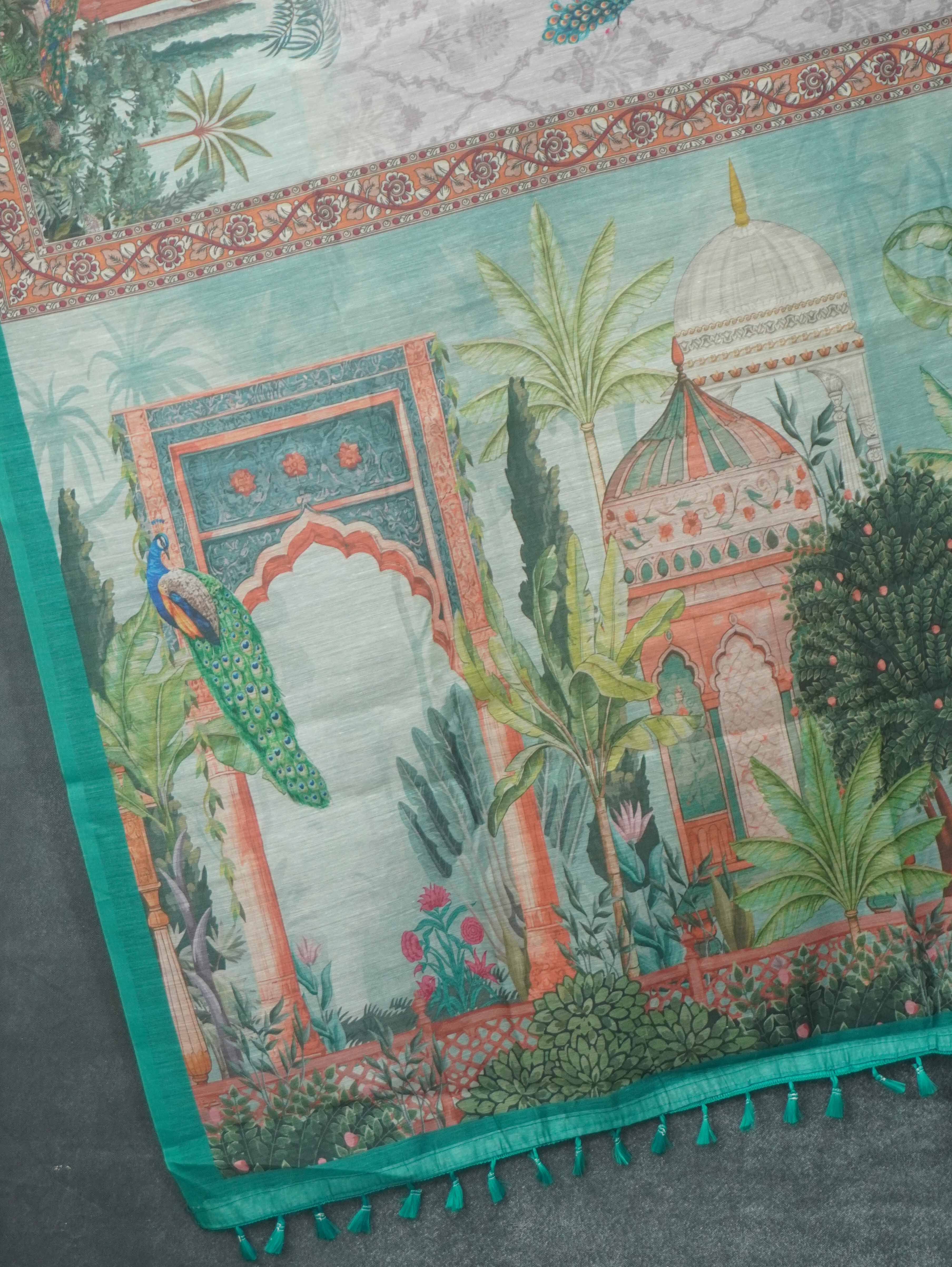 Varnika Printed Chanderi Cotton Saree | TTDS2098
