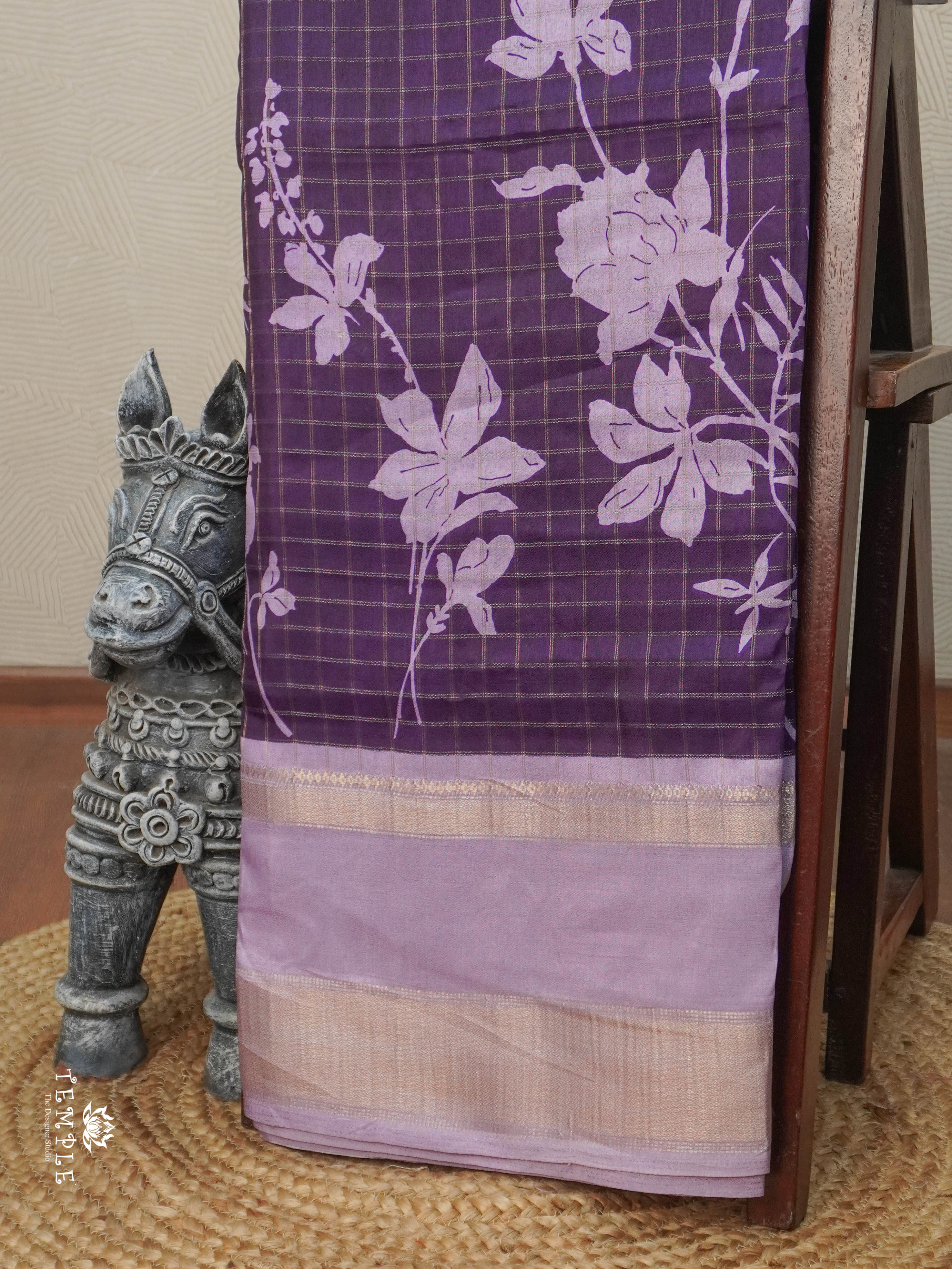 Fancy Checked Saree | TTDS2957