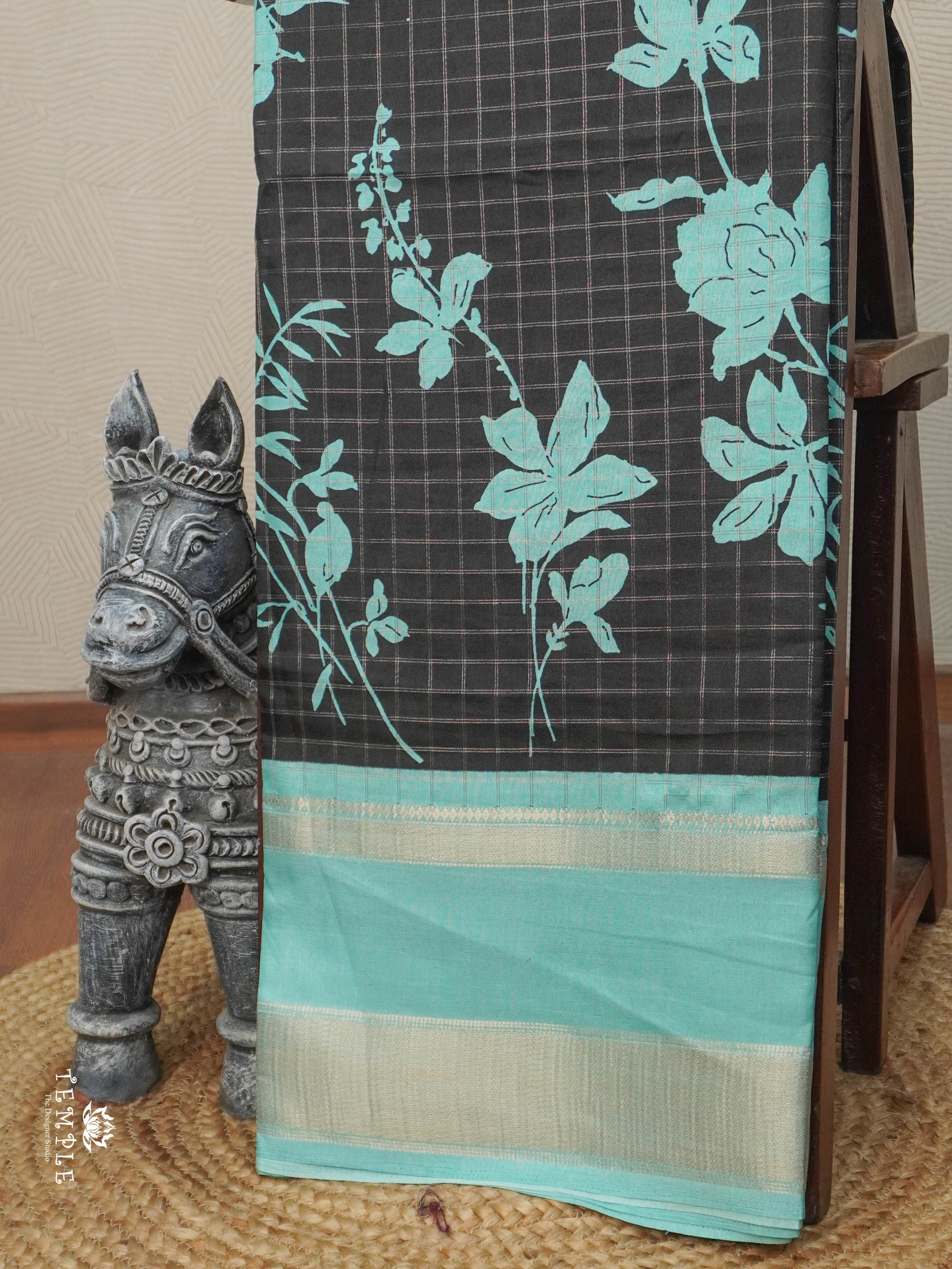 Fancy Checked Saree | TTDS2957