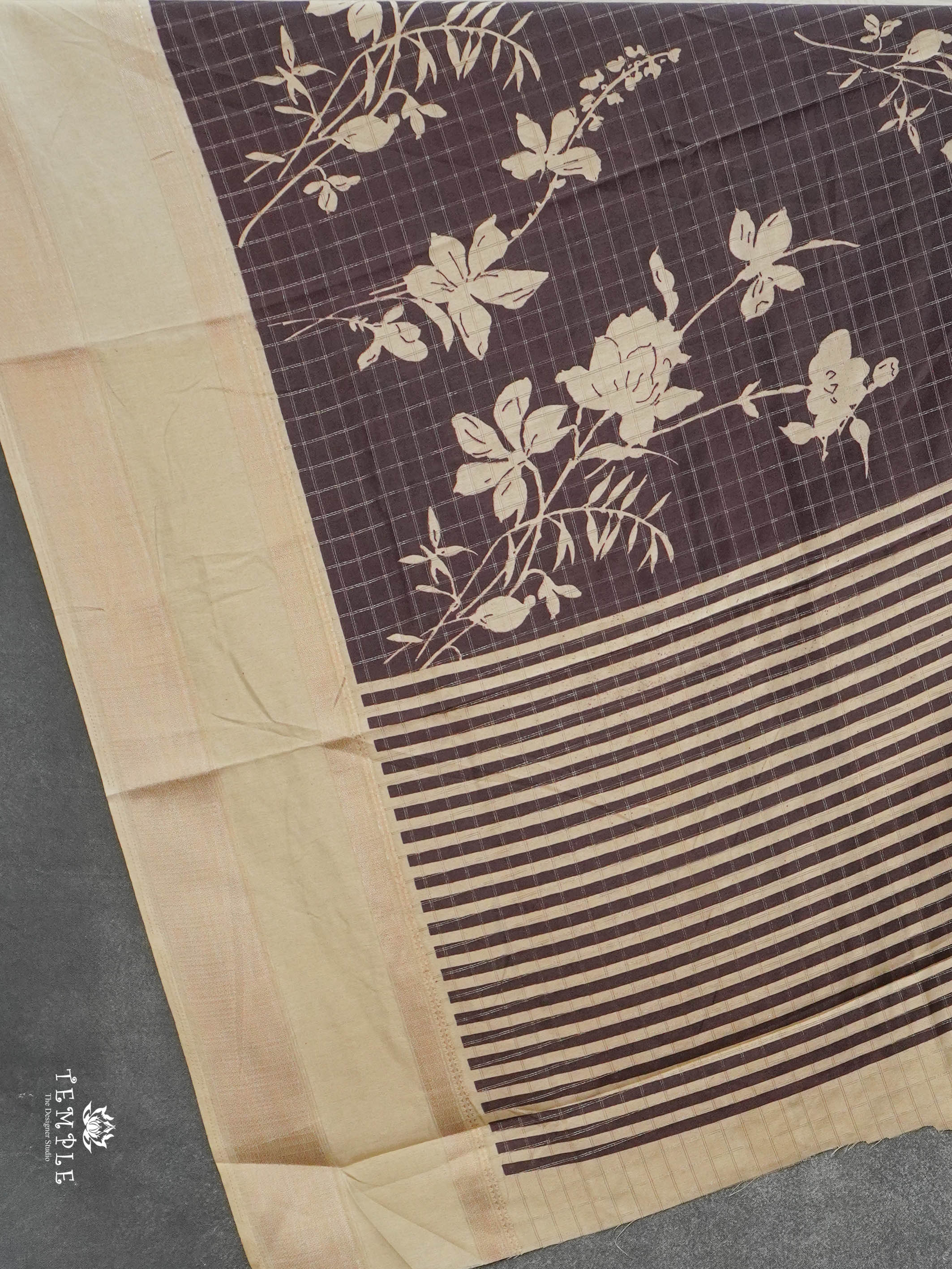 Fancy Checked Saree | TTDS2957