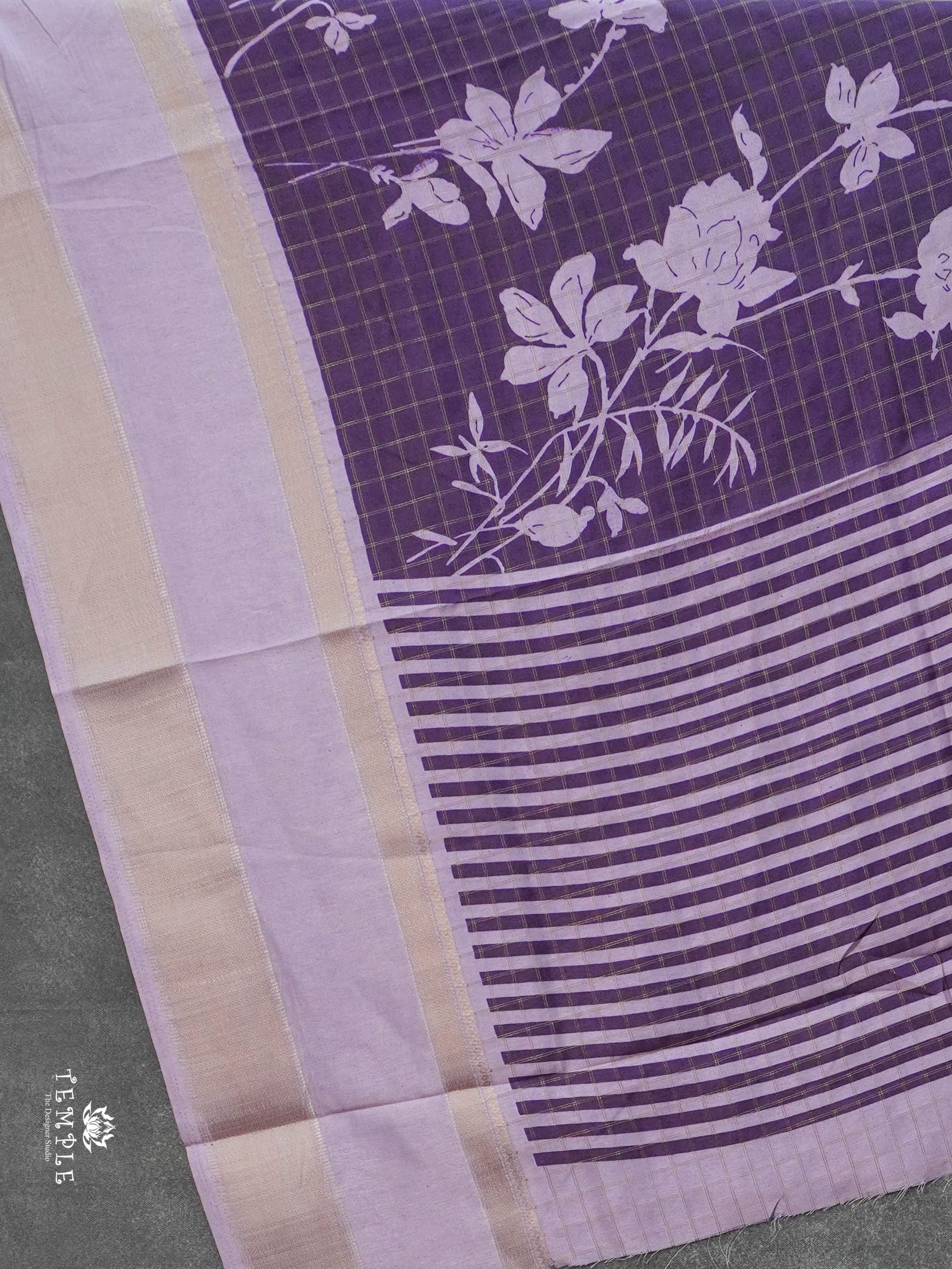 Fancy Checked Saree | TTDS2957