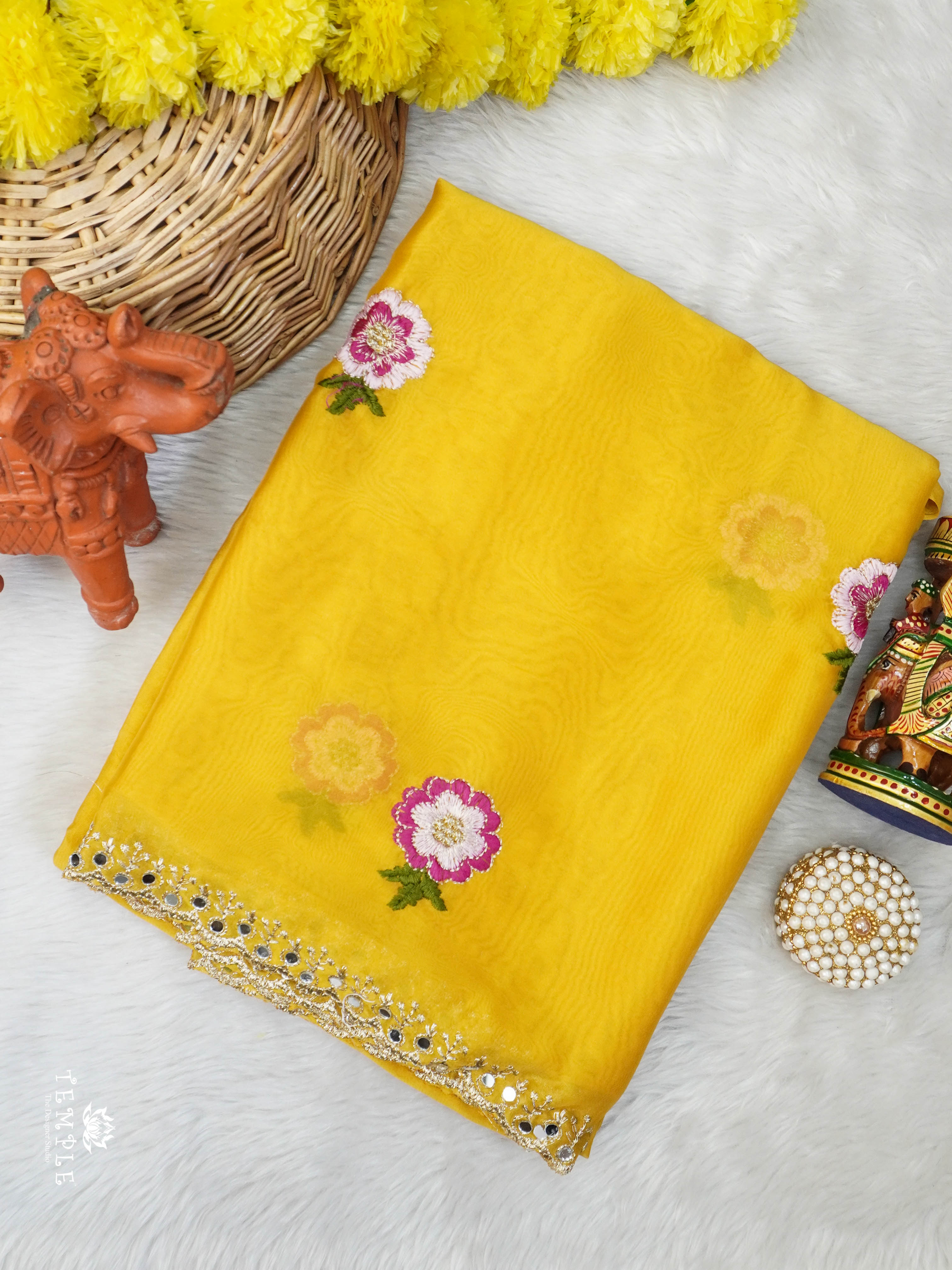 Designer Saree With Embroidery Pattern | TTDS2971