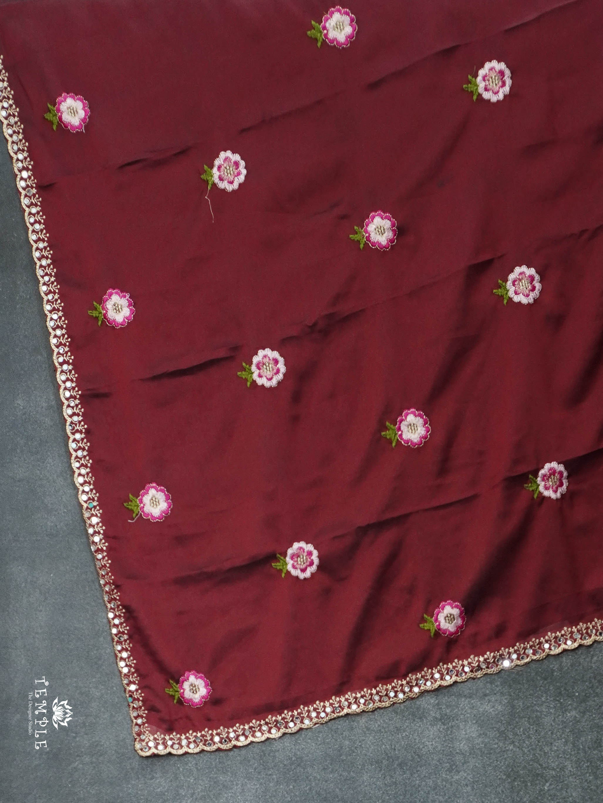Designer Saree With Embroidery Pattern | TTDS2971