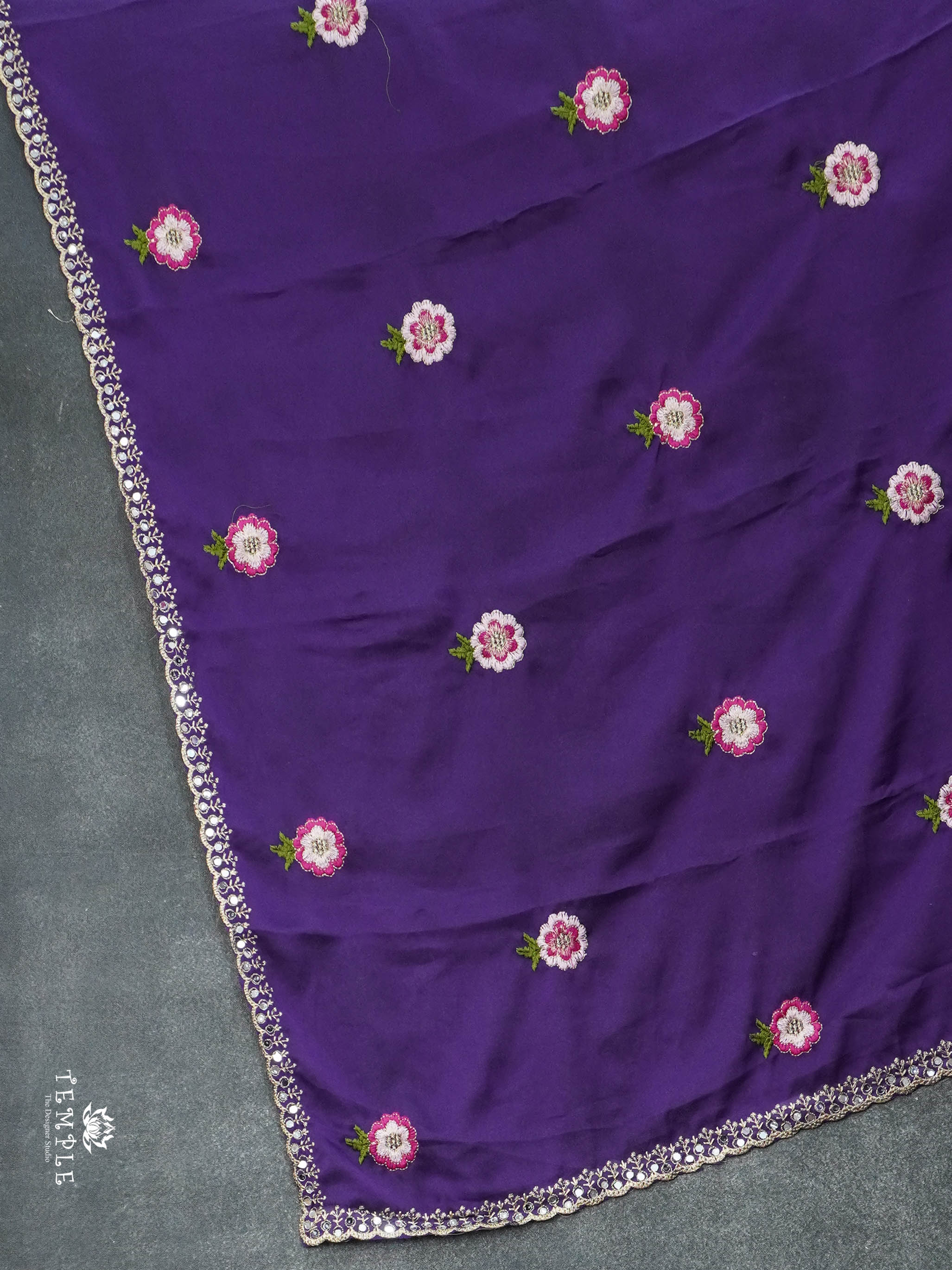 Designer Saree With Embroidery Pattern | TTDS2971