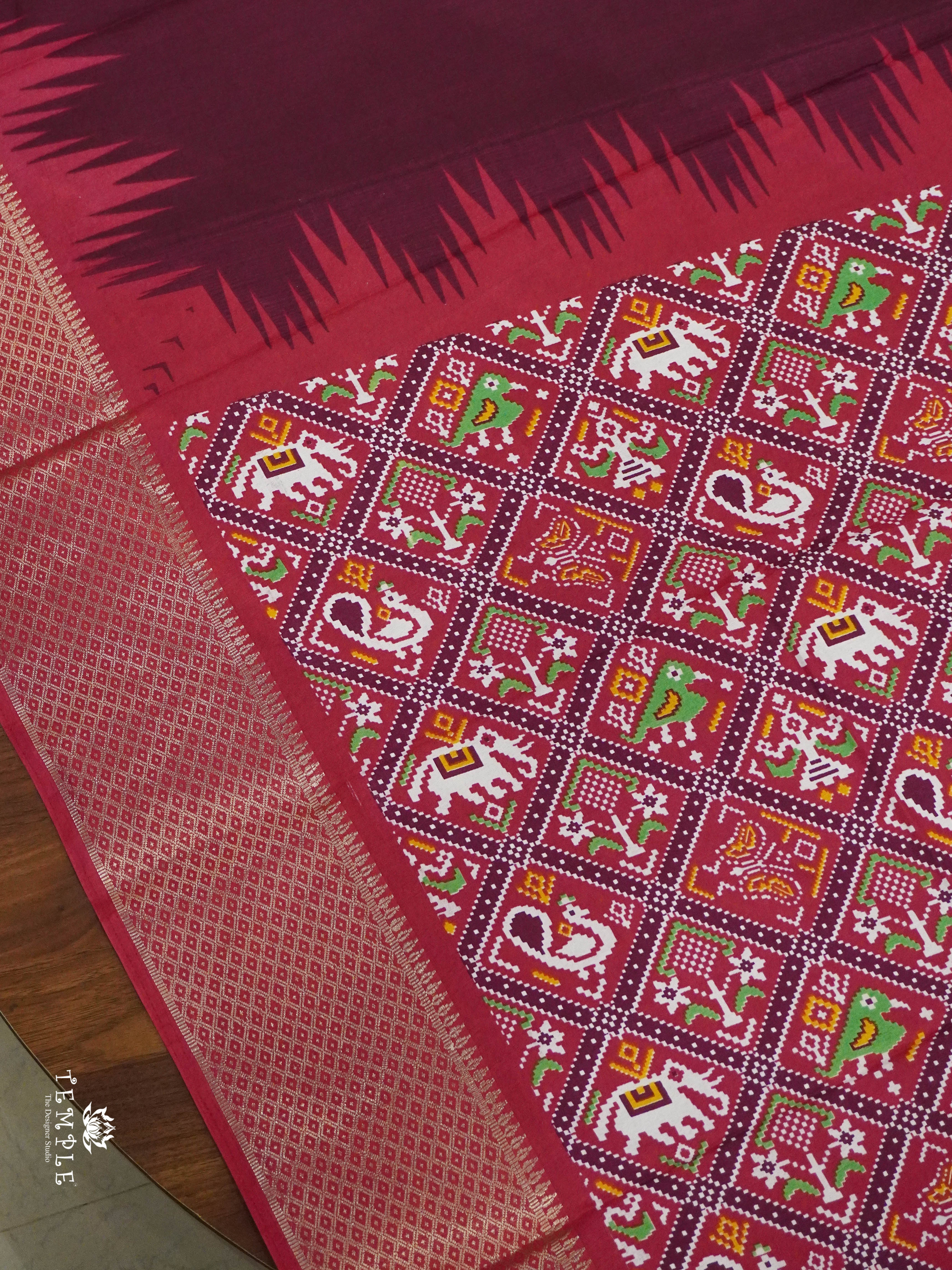 Dola Silk Saree With Temple Border | TTDS1496 | PRE BOOKING