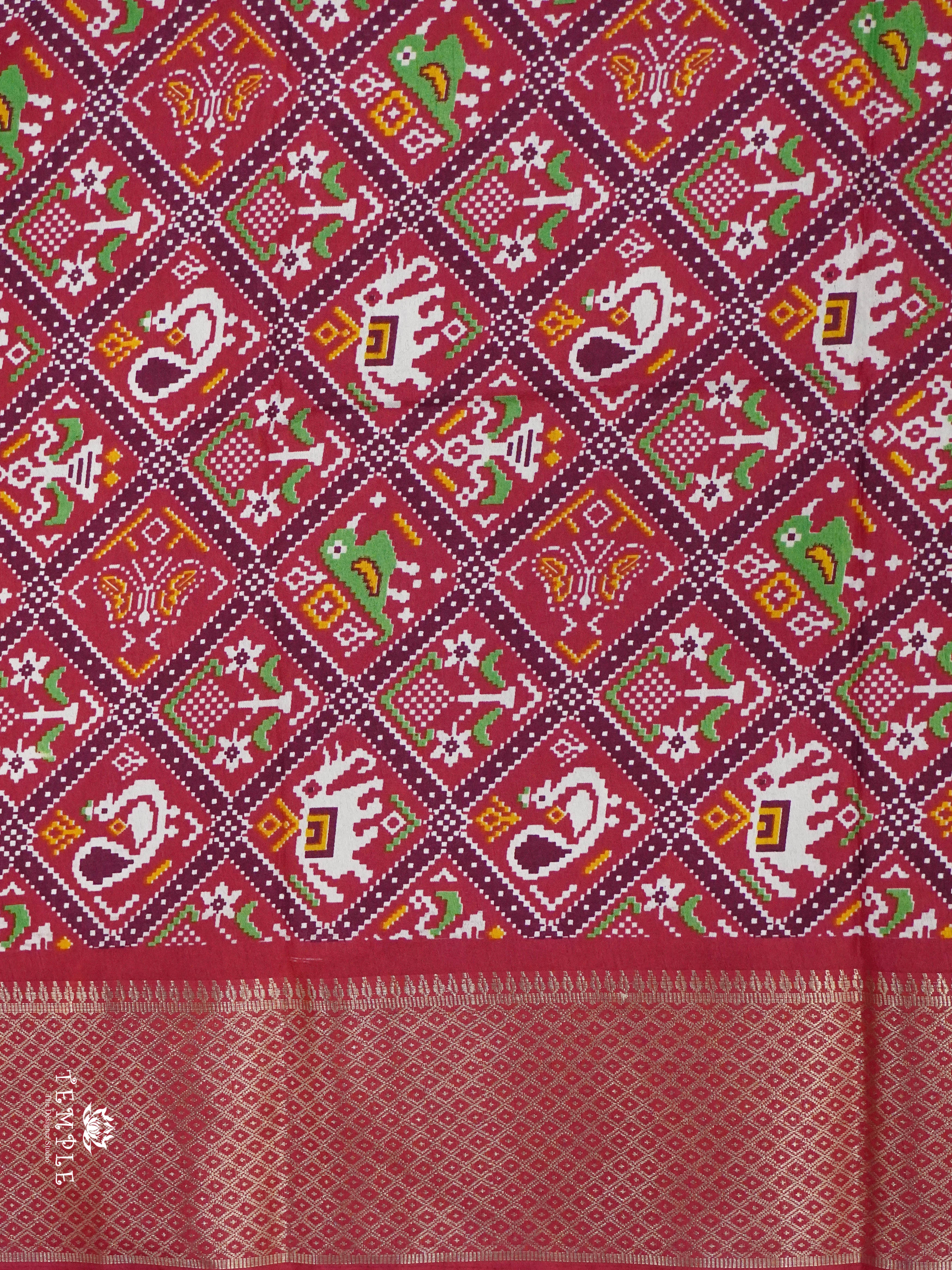 Dola Silk Saree With Temple Border | TTDS1496