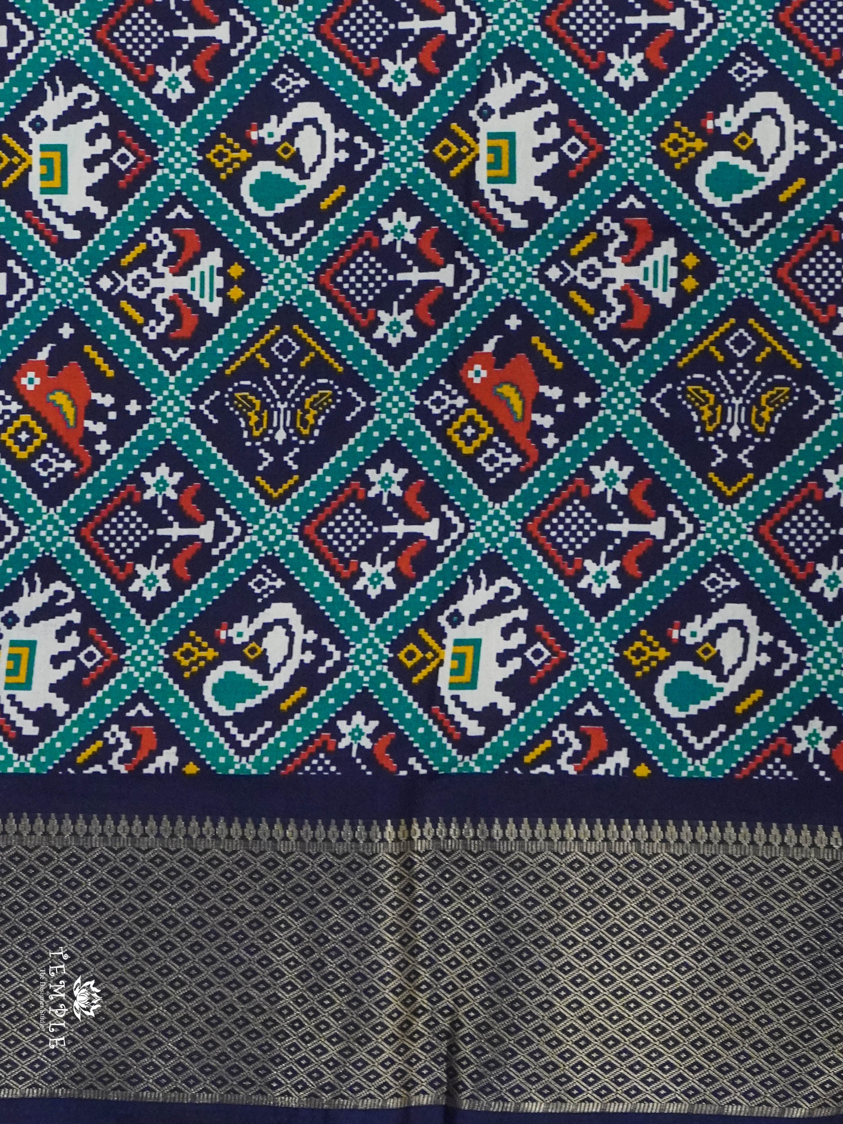 Dola Silk Saree With Temple Border | TTDS1496