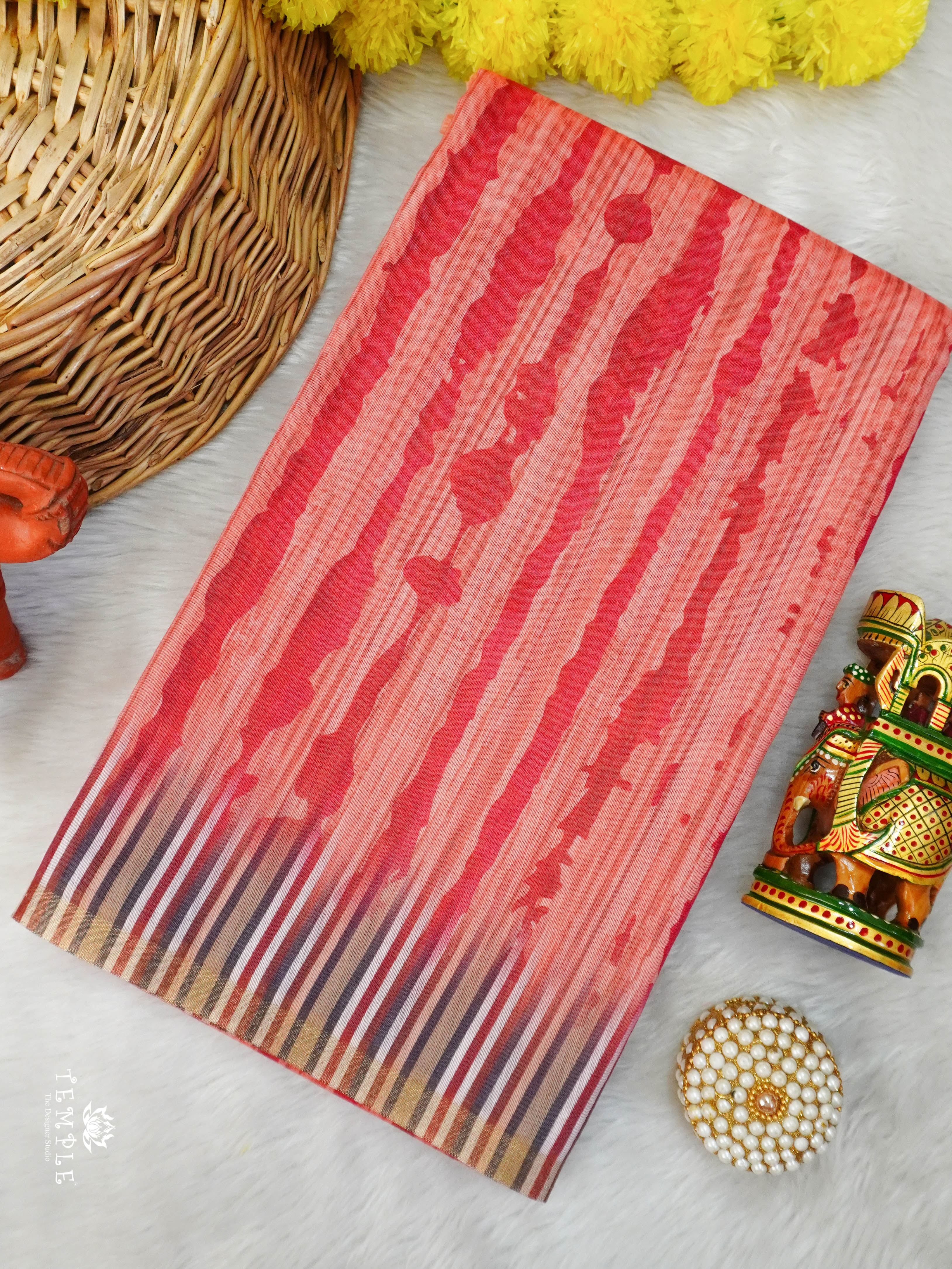 Printed Cotton Saree | TTDS2776