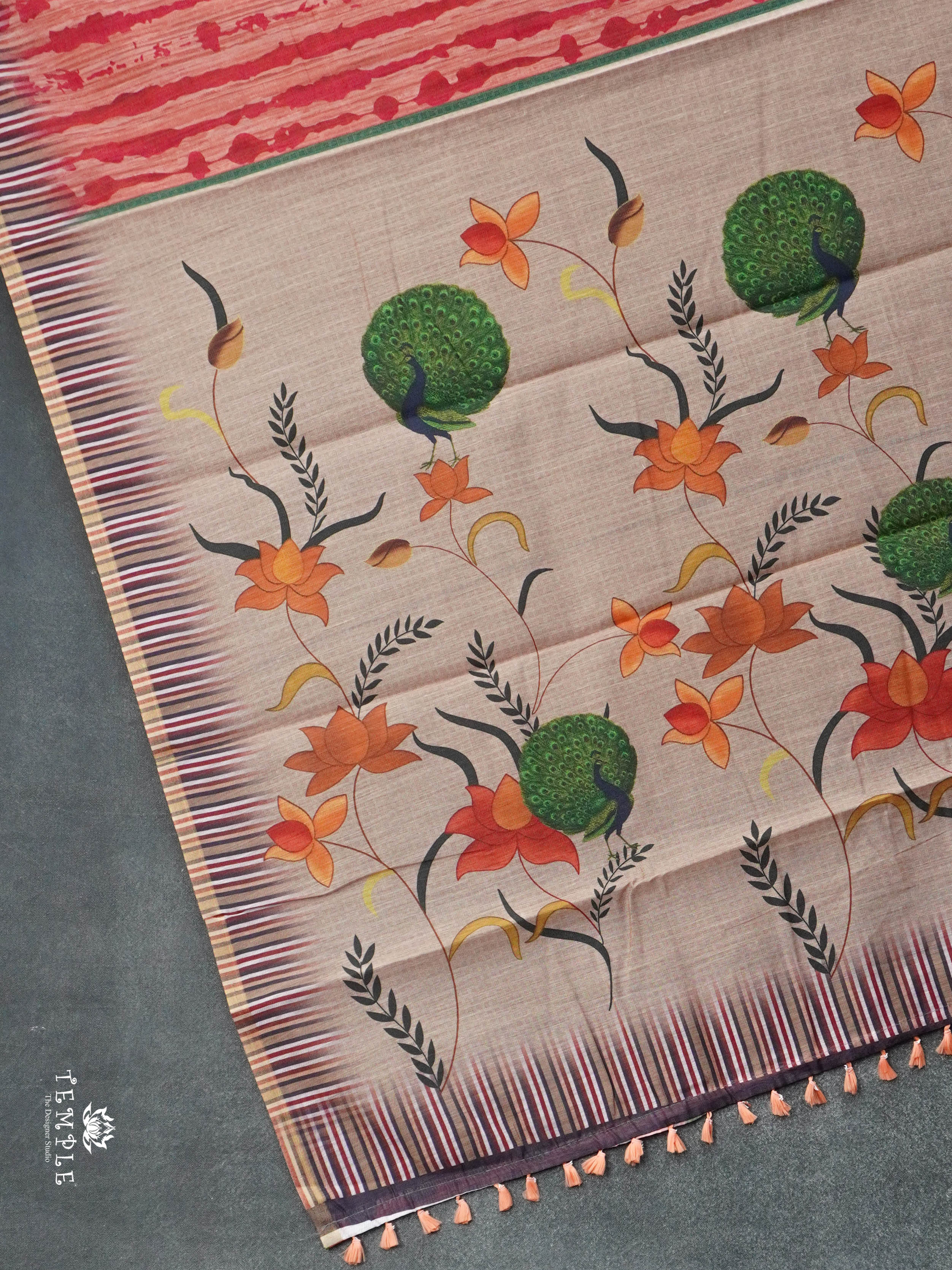 Printed Cotton Saree | TTDS2776