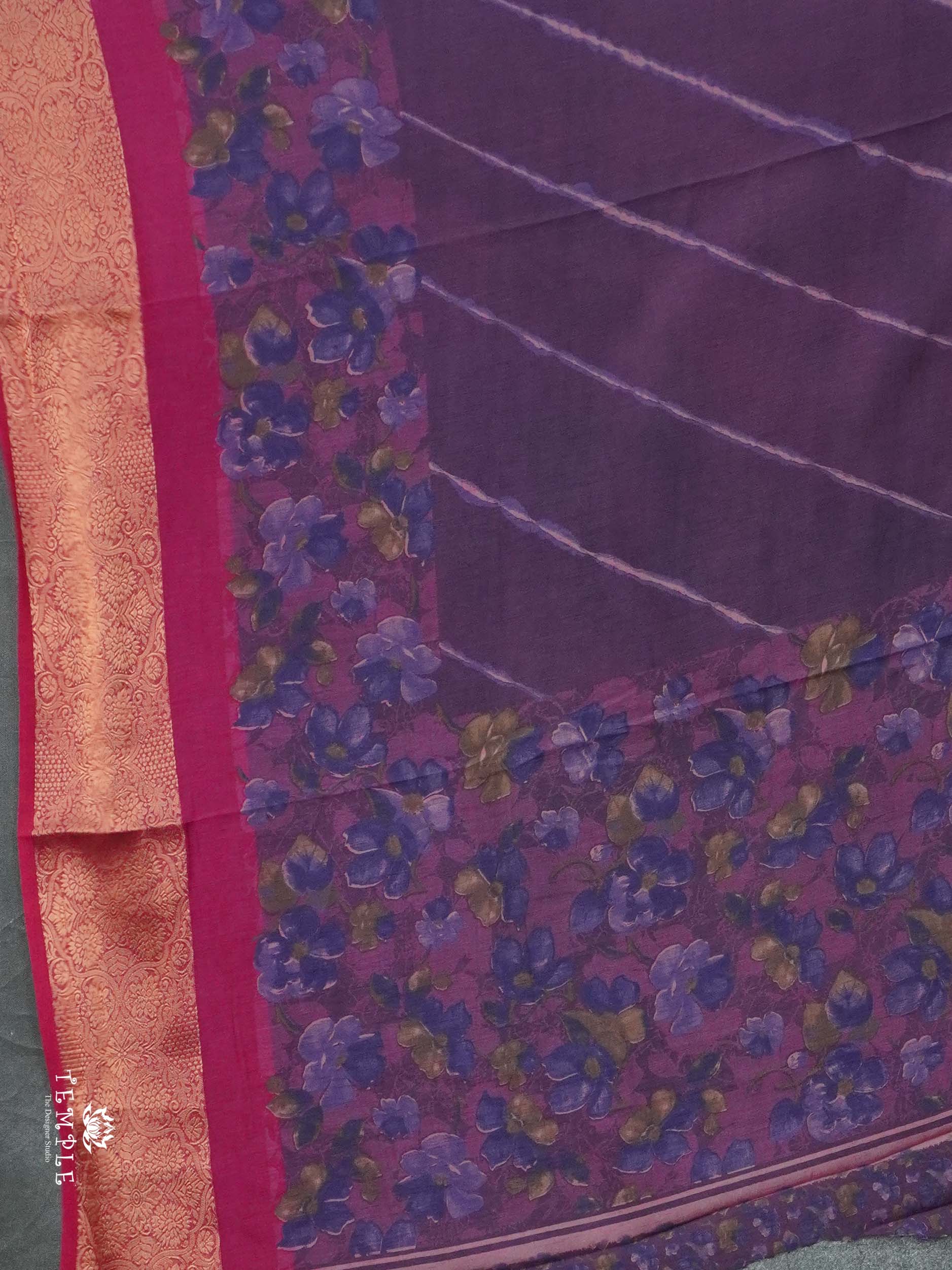 Floral Pattern Georgette Sarees | TTDS2518