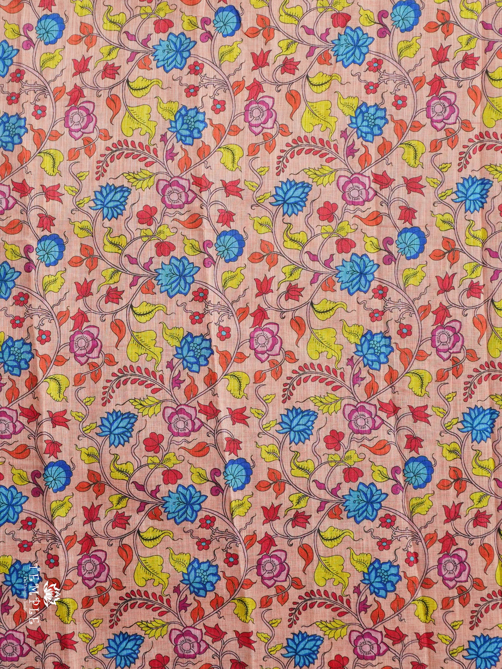 Deer Printed Linen Cotton Saree | TTDS2974