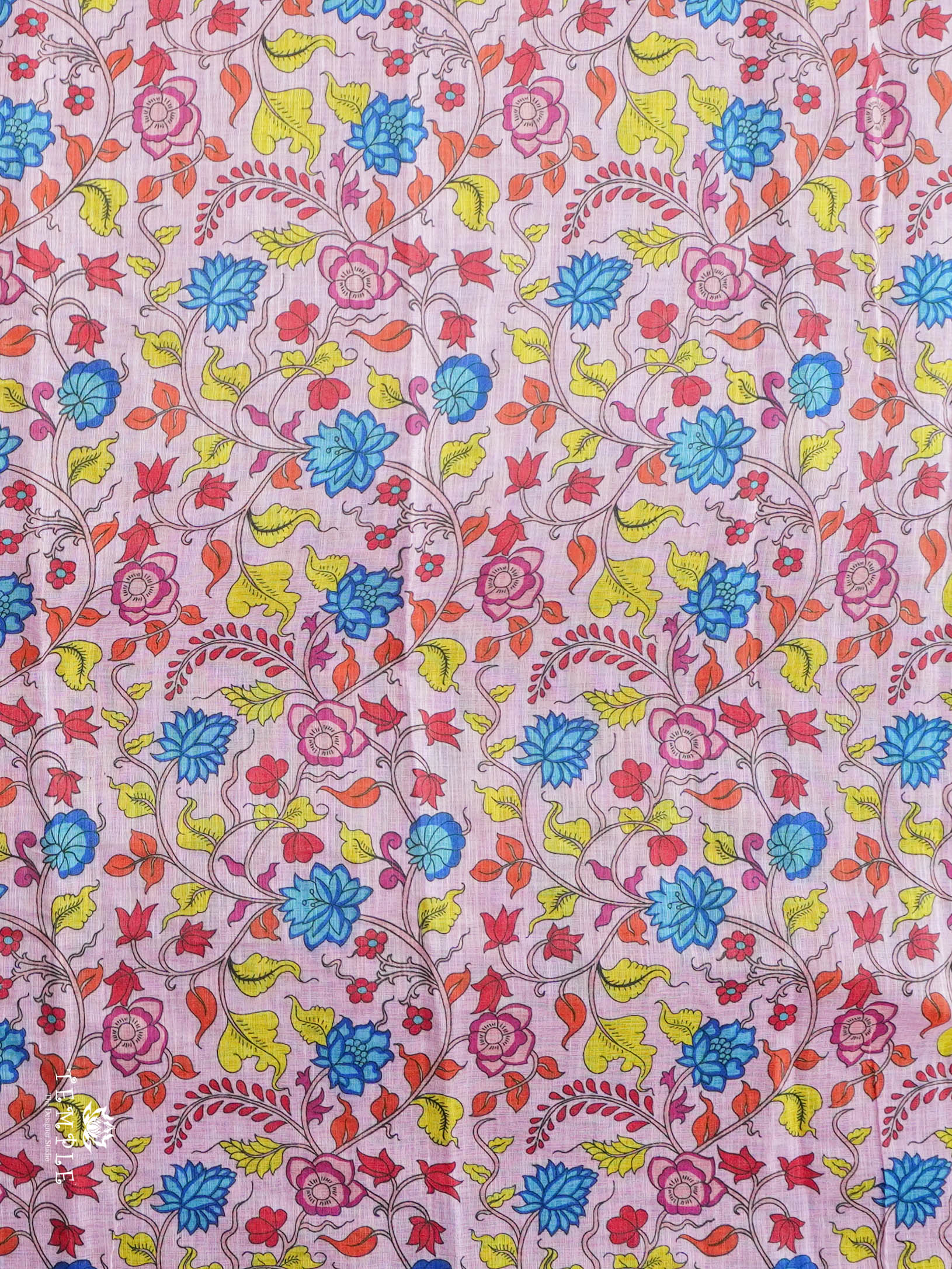 Deer Printed Linen Cotton Saree | TTDS2974