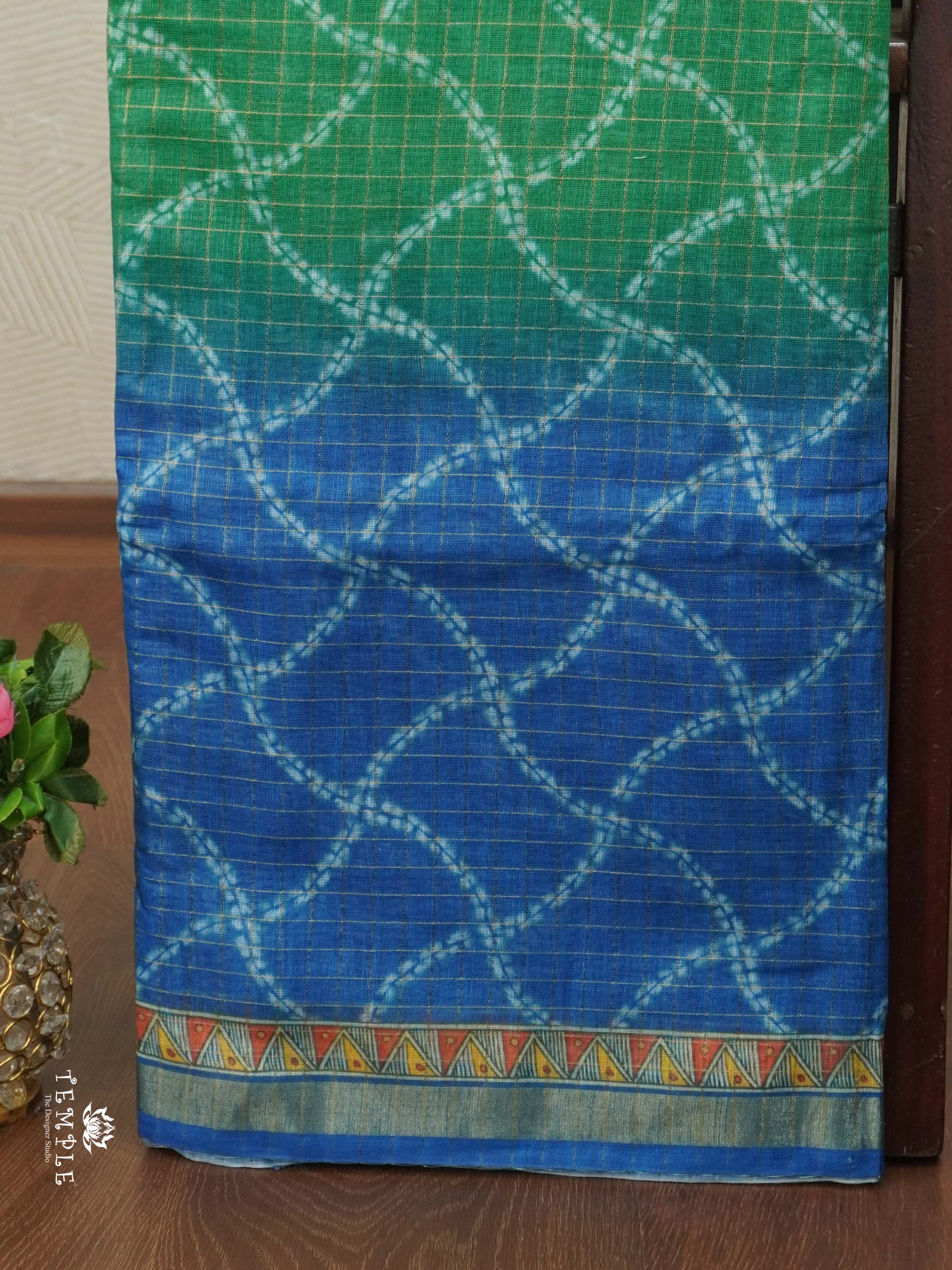 Chanderi Cotton Saree With Triple Shades | TTDS2506