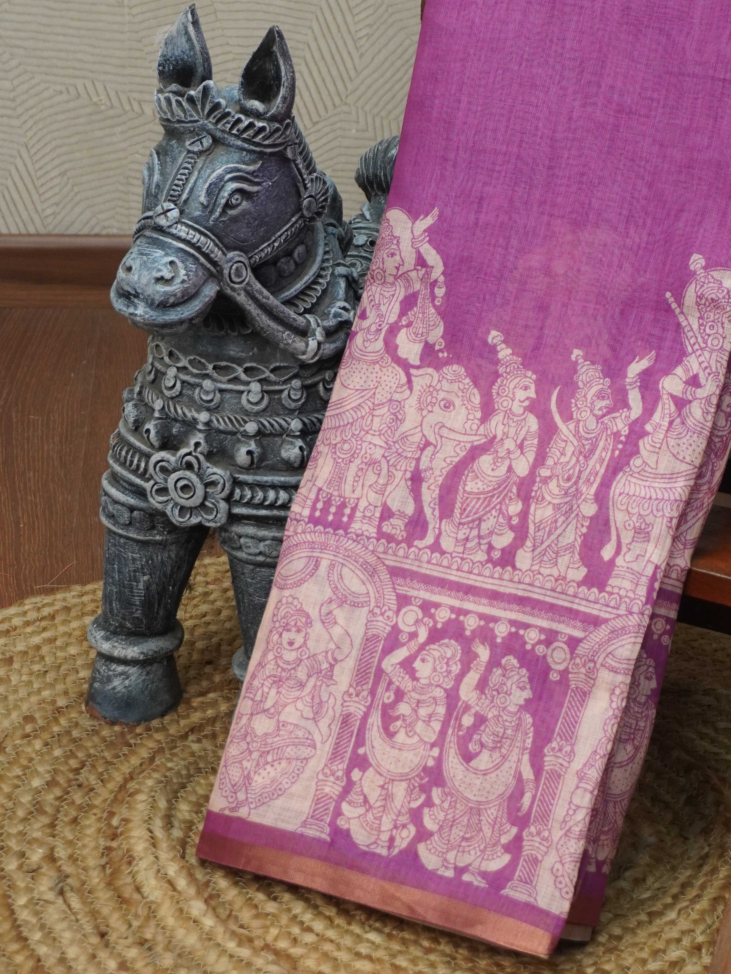 Linen Cotton Saree | TTDS3407