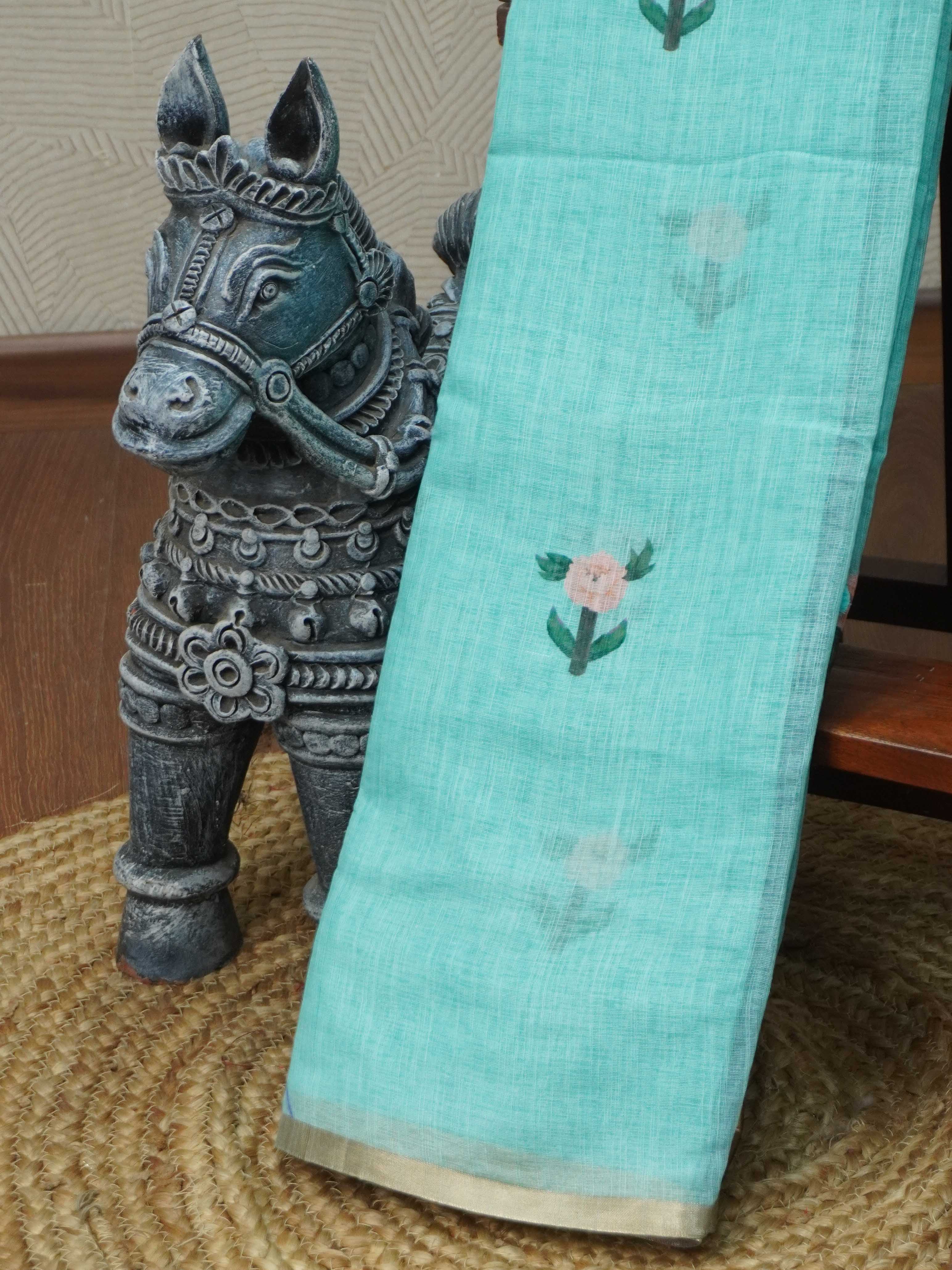 Linen Cotton Saree | TTDS3415
