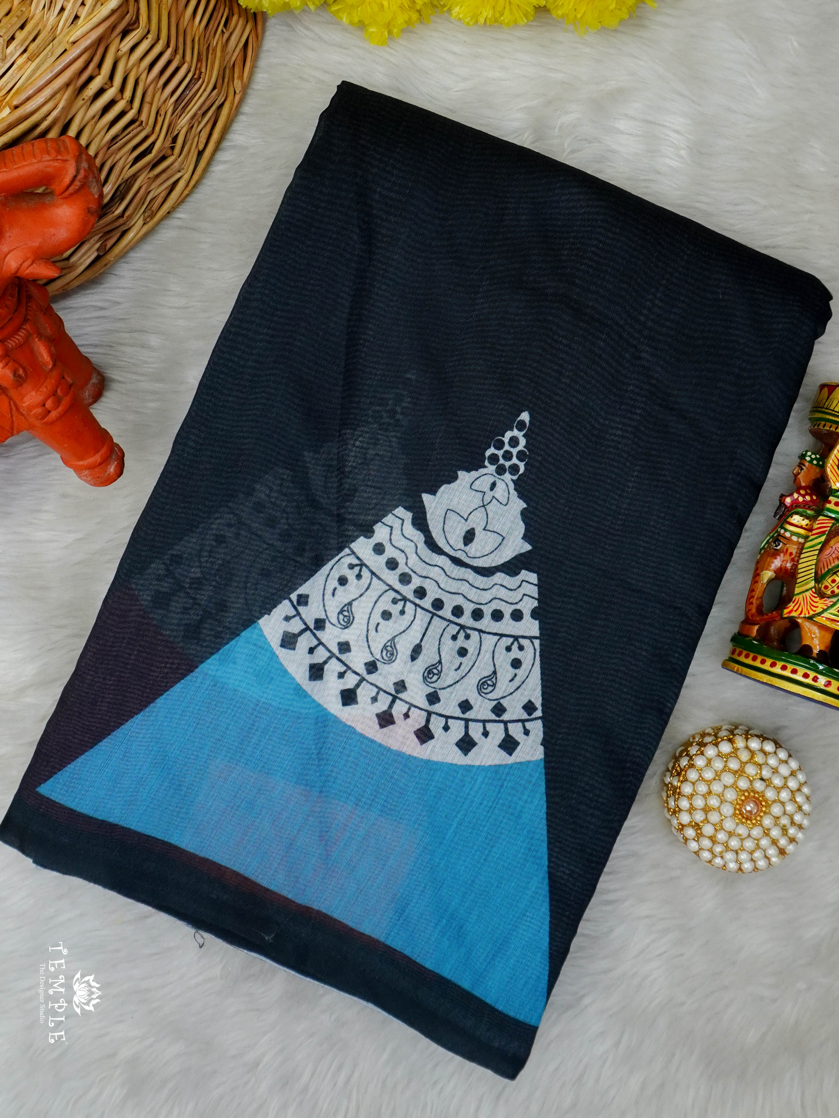 Printed Chanderi Cotton Saree | TTDS2985